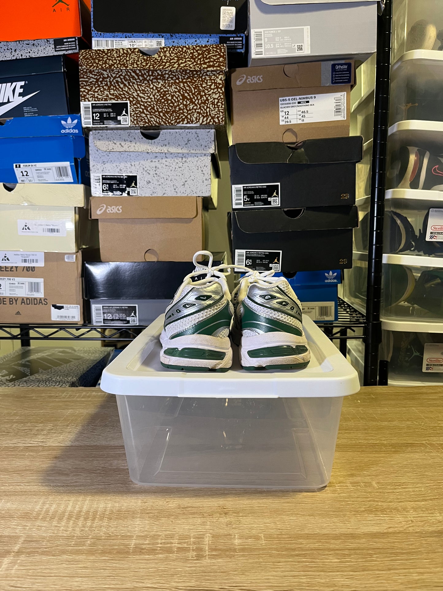 Size 5.5M - Asics Gel 1130 White Hunter Green