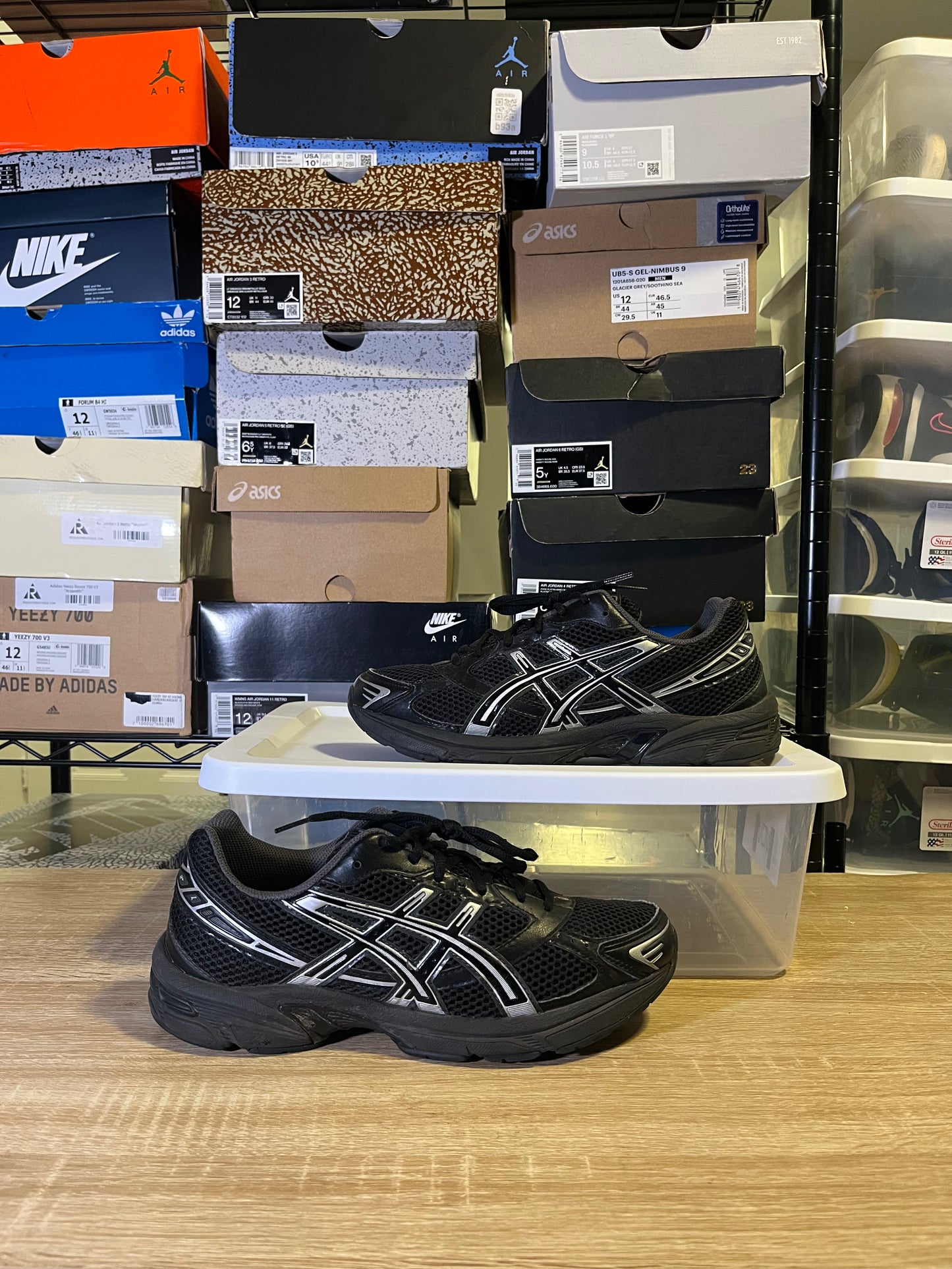 Size 9.5 - Asics Gel 1130 Black Pure Silver