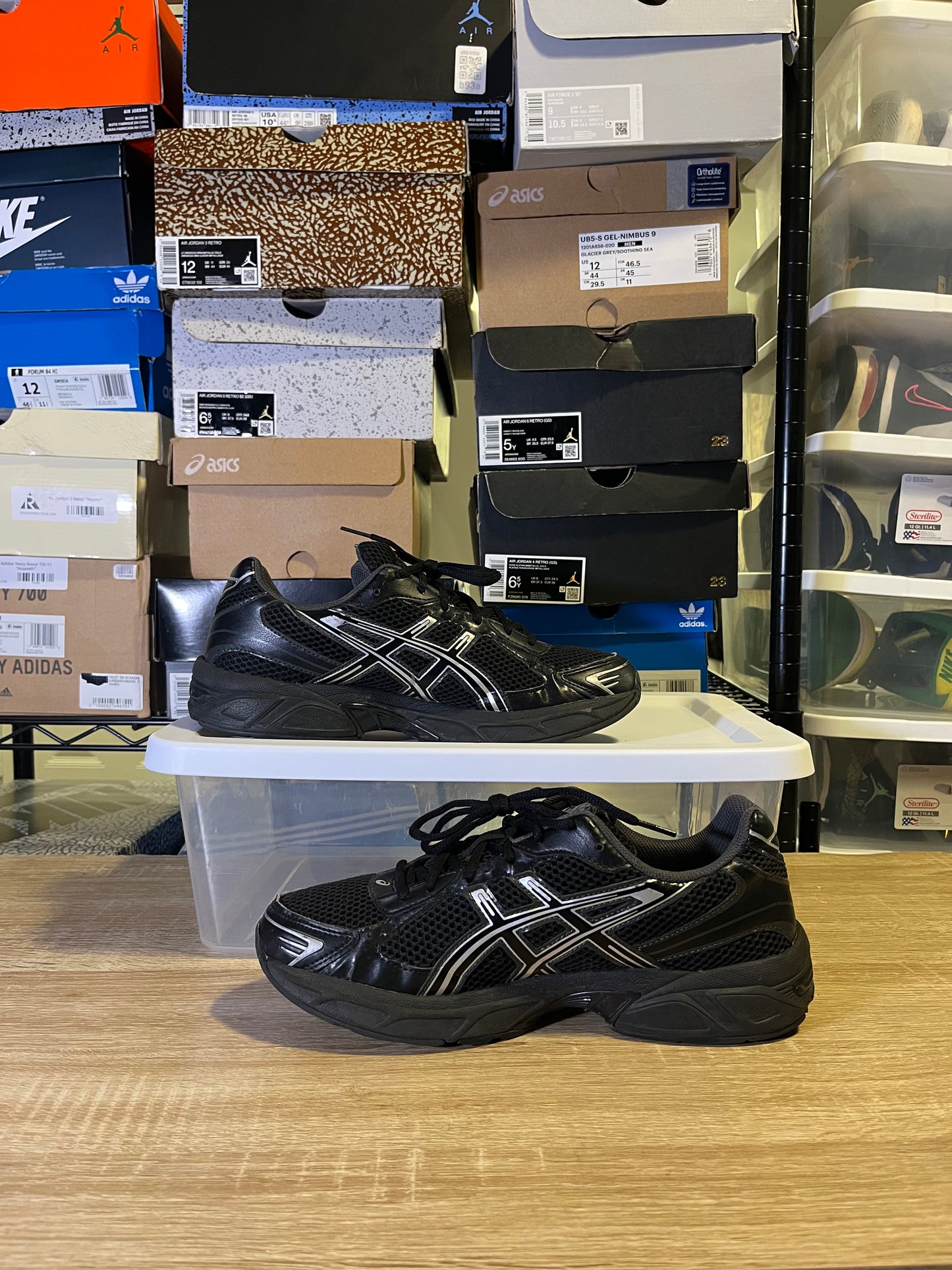 Size 9.5 - Asics Gel 1130 Black Pure Silver