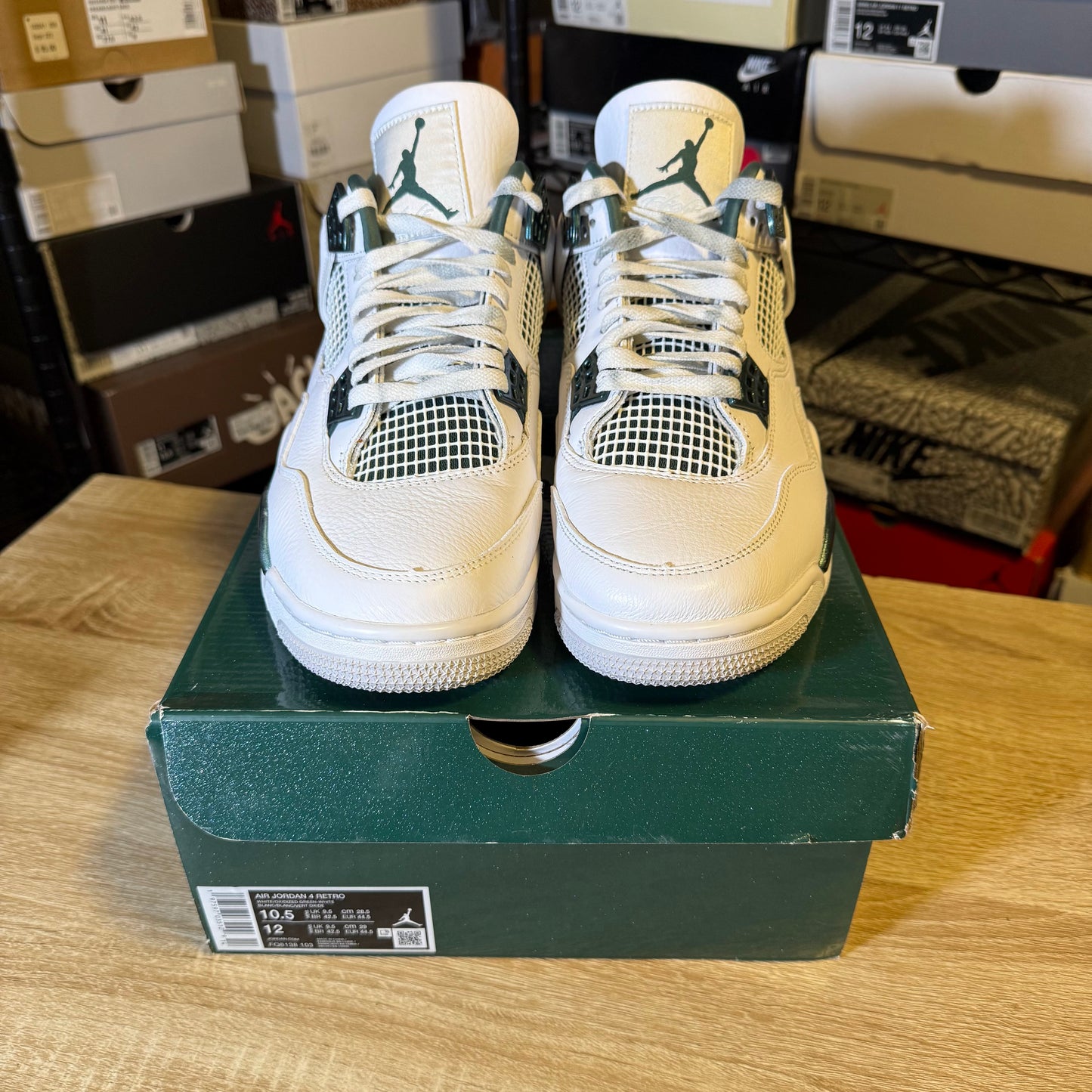 Size 10.5 - AJ 4 Oxidized Green