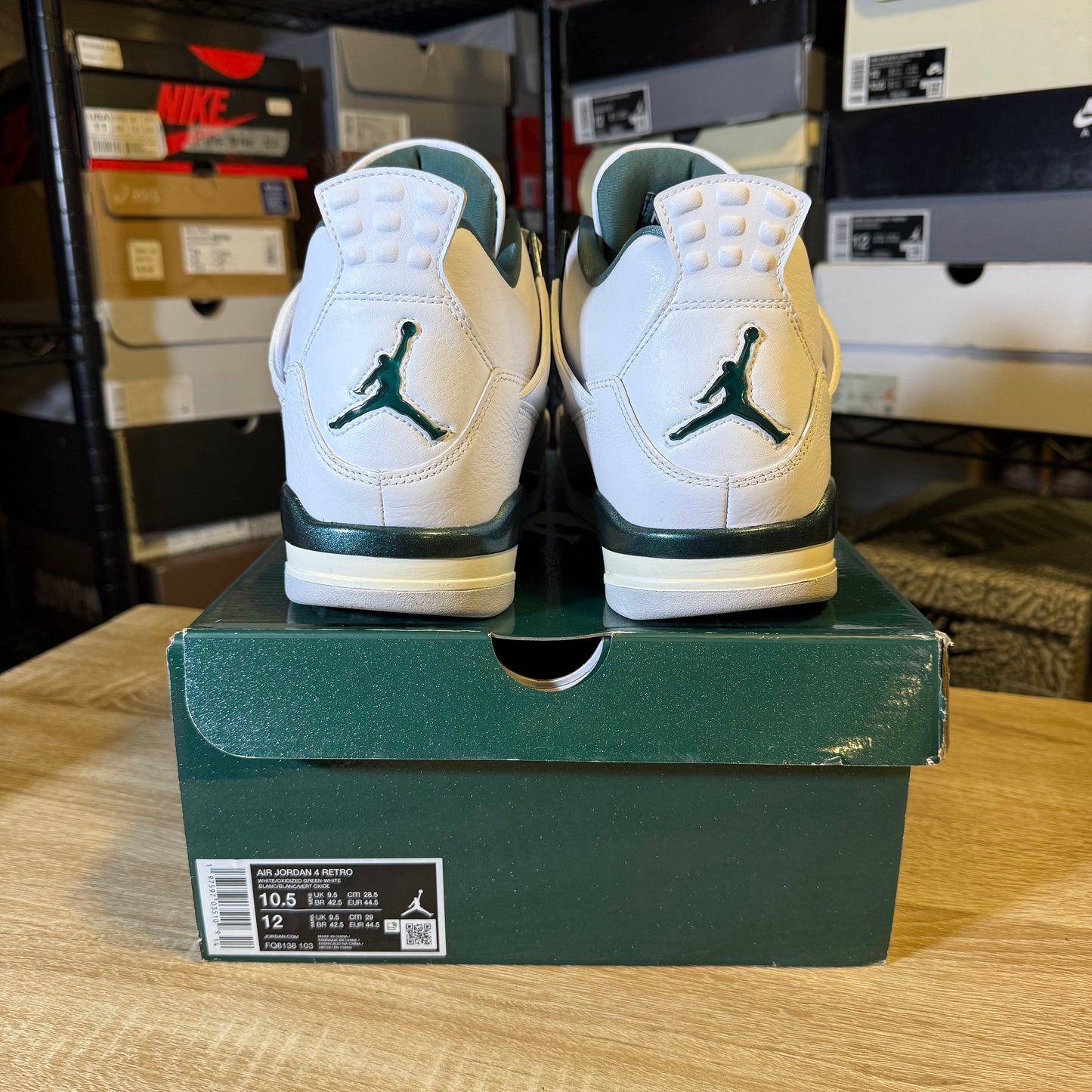 Size 10.5 - AJ 4 Oxidized Green