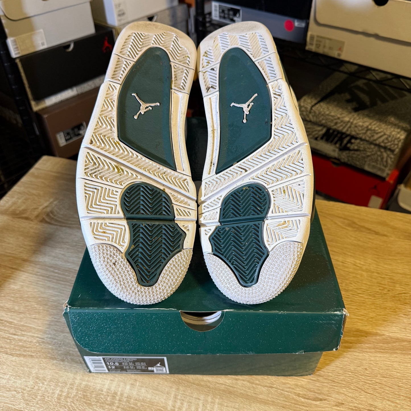 Size 10.5 - AJ 4 Oxidized Green