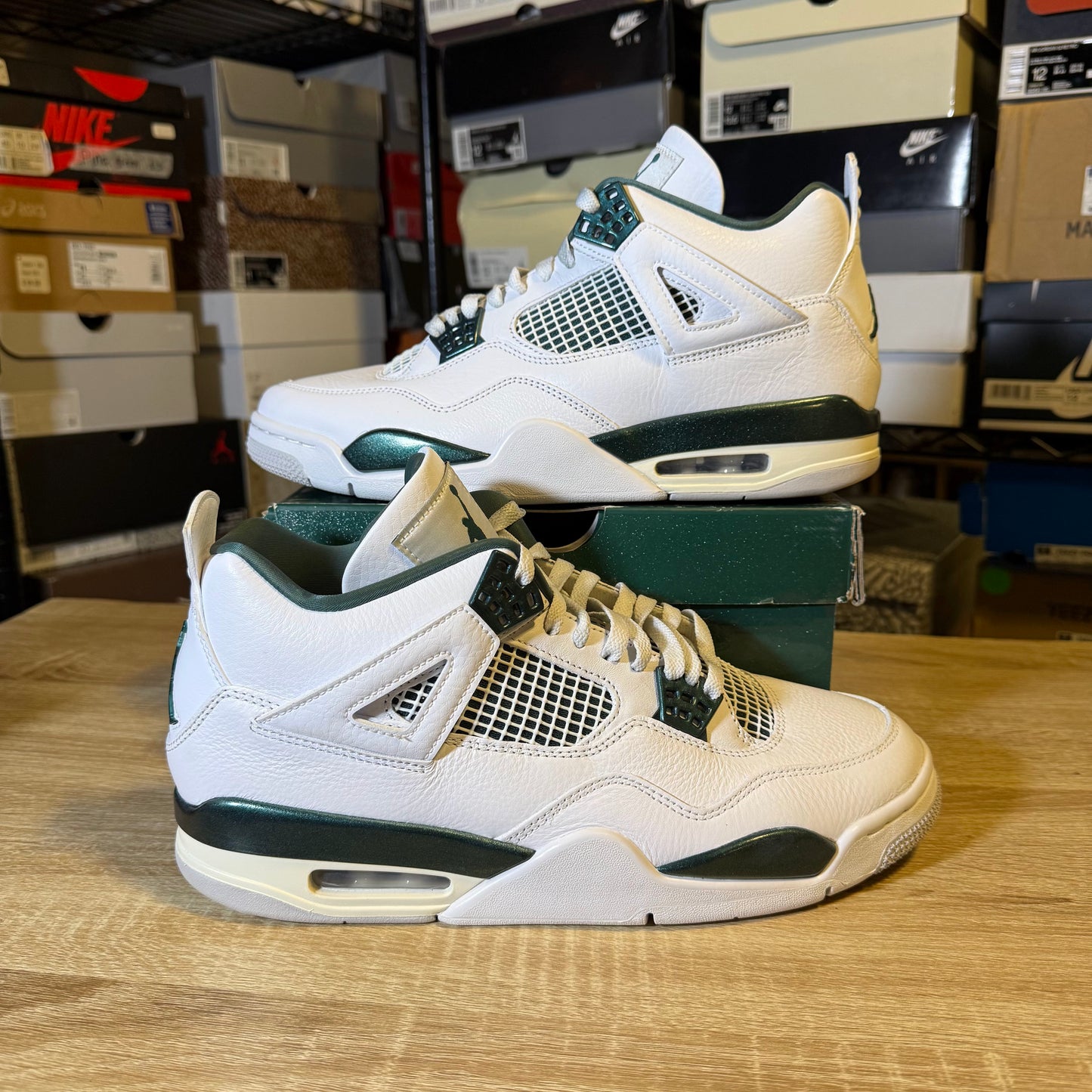 Size 10.5 - AJ 4 Oxidized Green