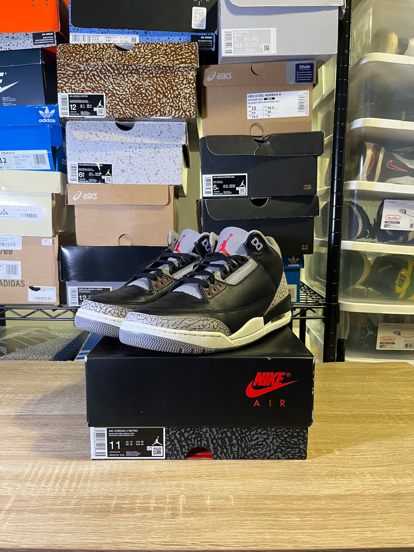 Size 11 – AJ 3 Black Cement