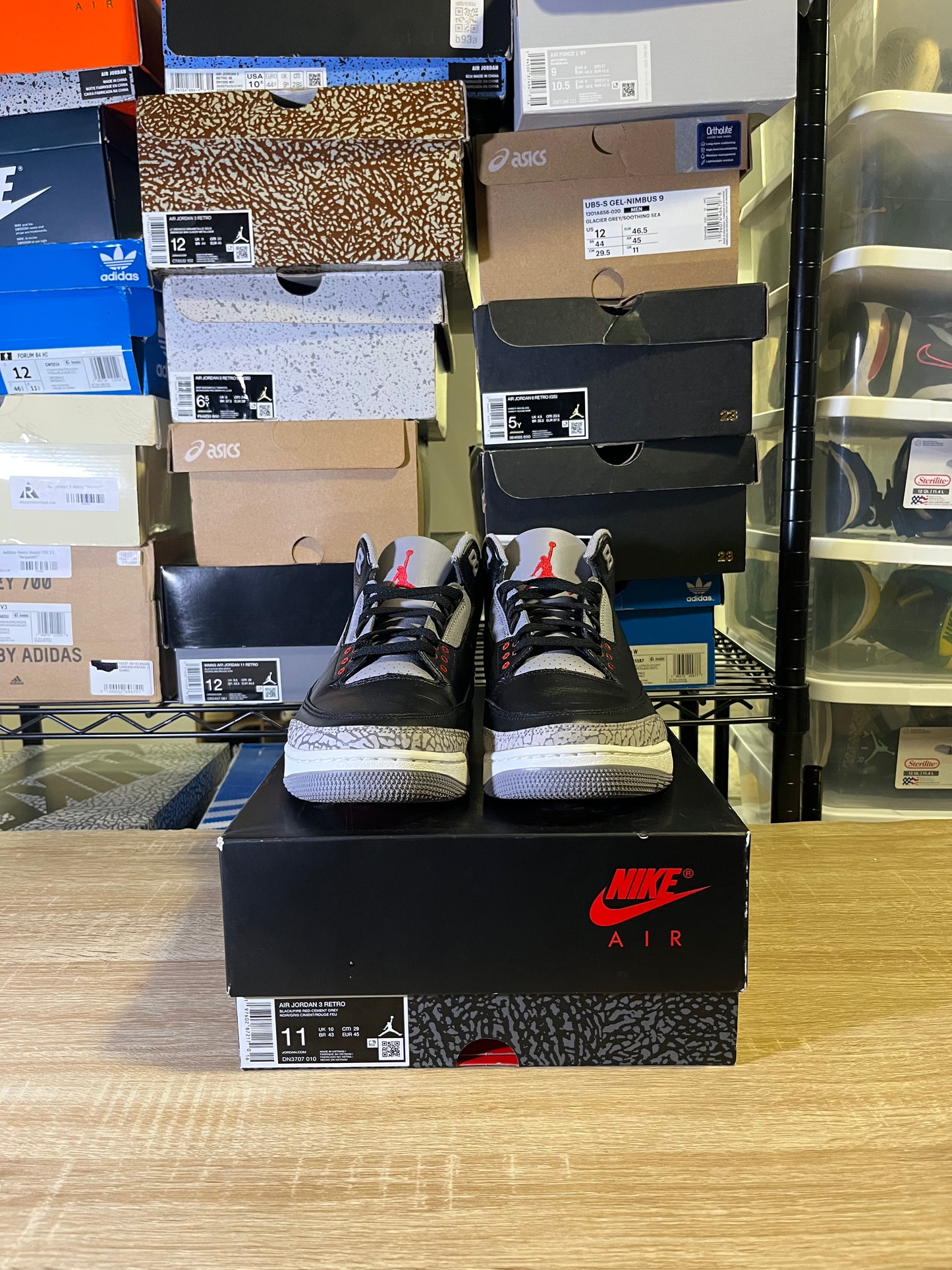 Size 11 – AJ 3 Black Cement