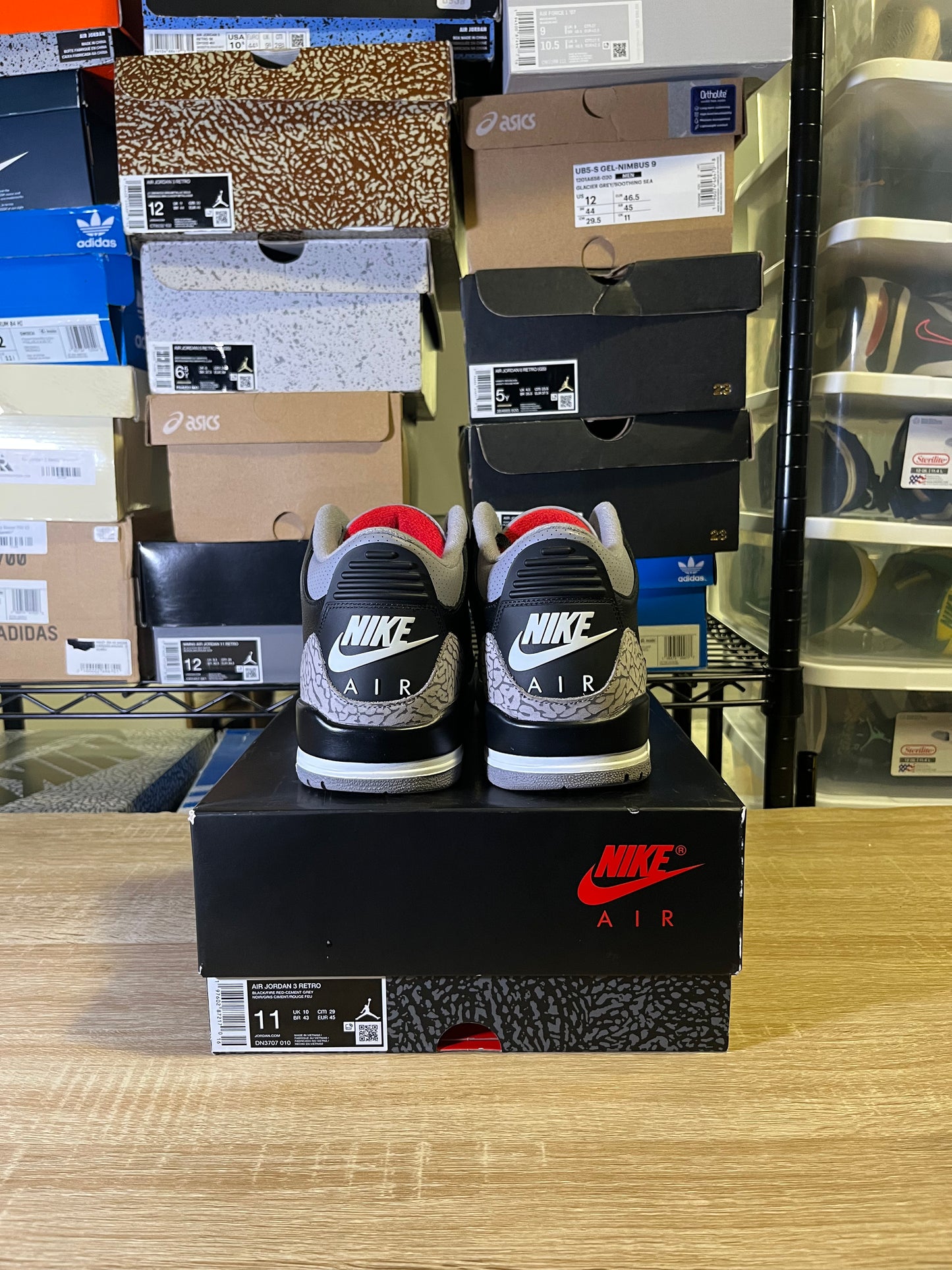 Size 11 – AJ 3 Black Cement