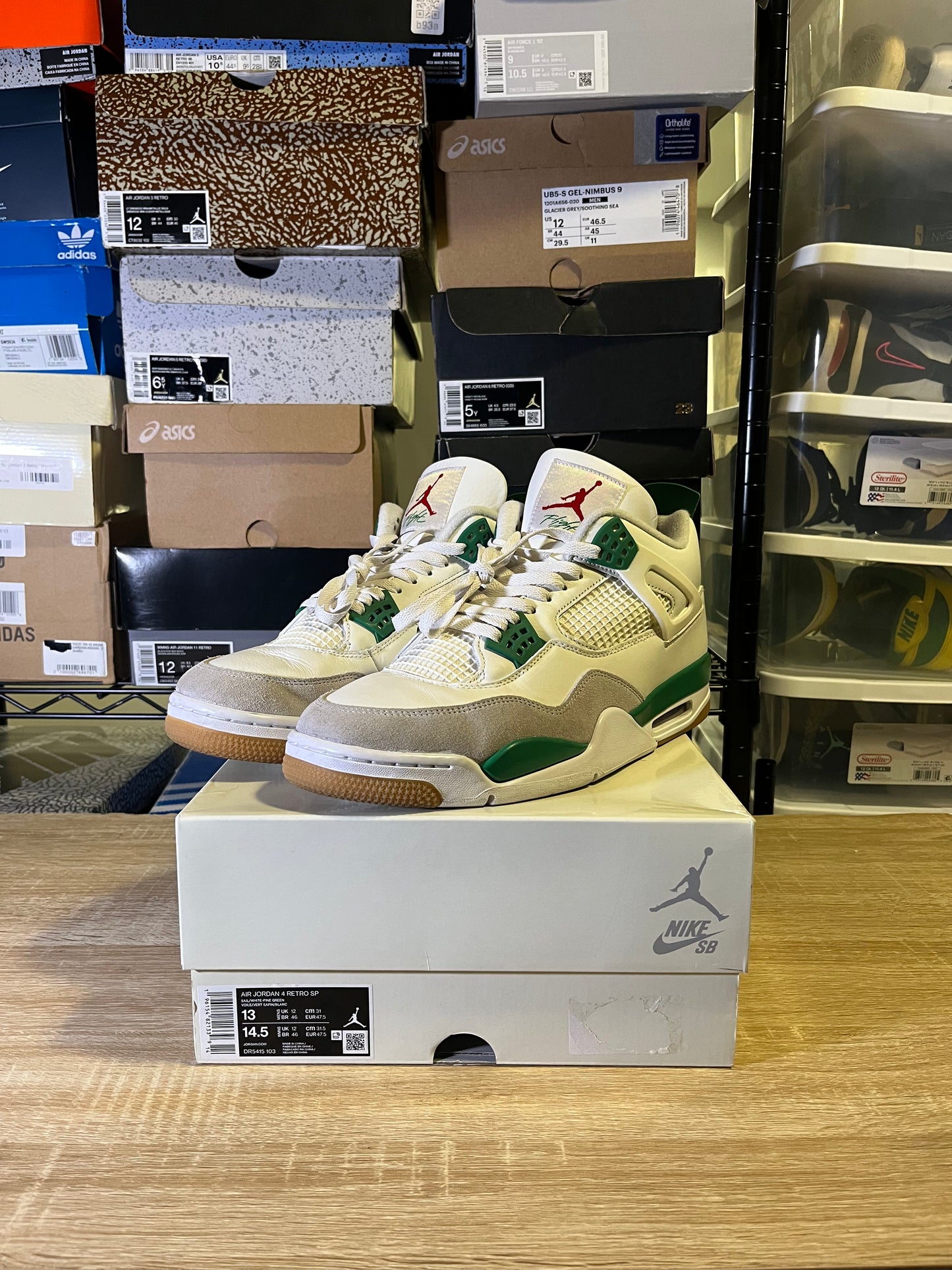 Size 13 – AJ 4 SB Pine Green