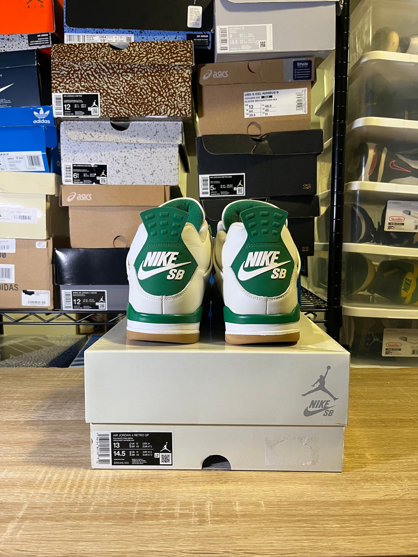 Size 13 – AJ 4 SB Pine Green
