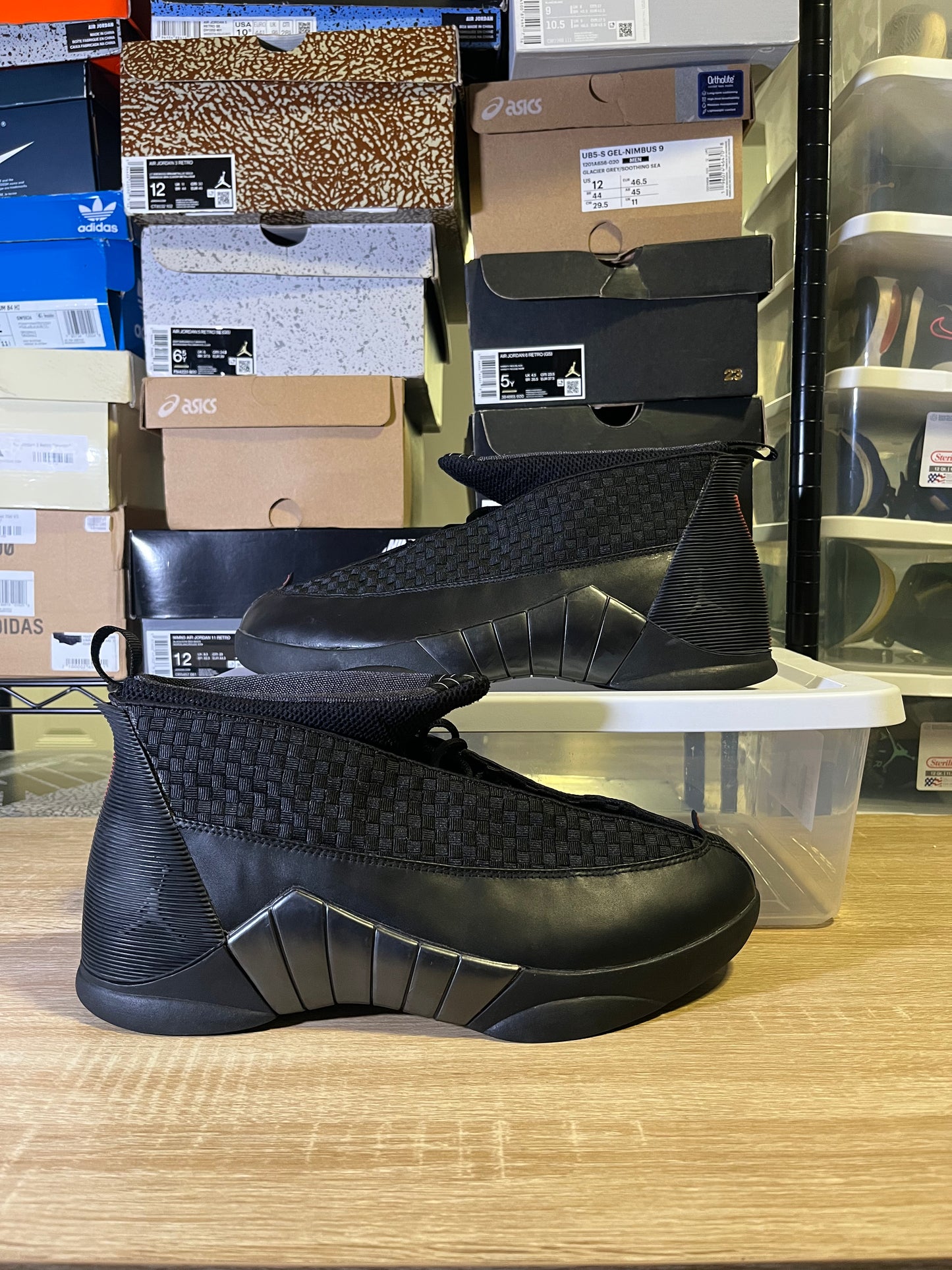 Size 13.5 – AJ 15 Black Varsity Red