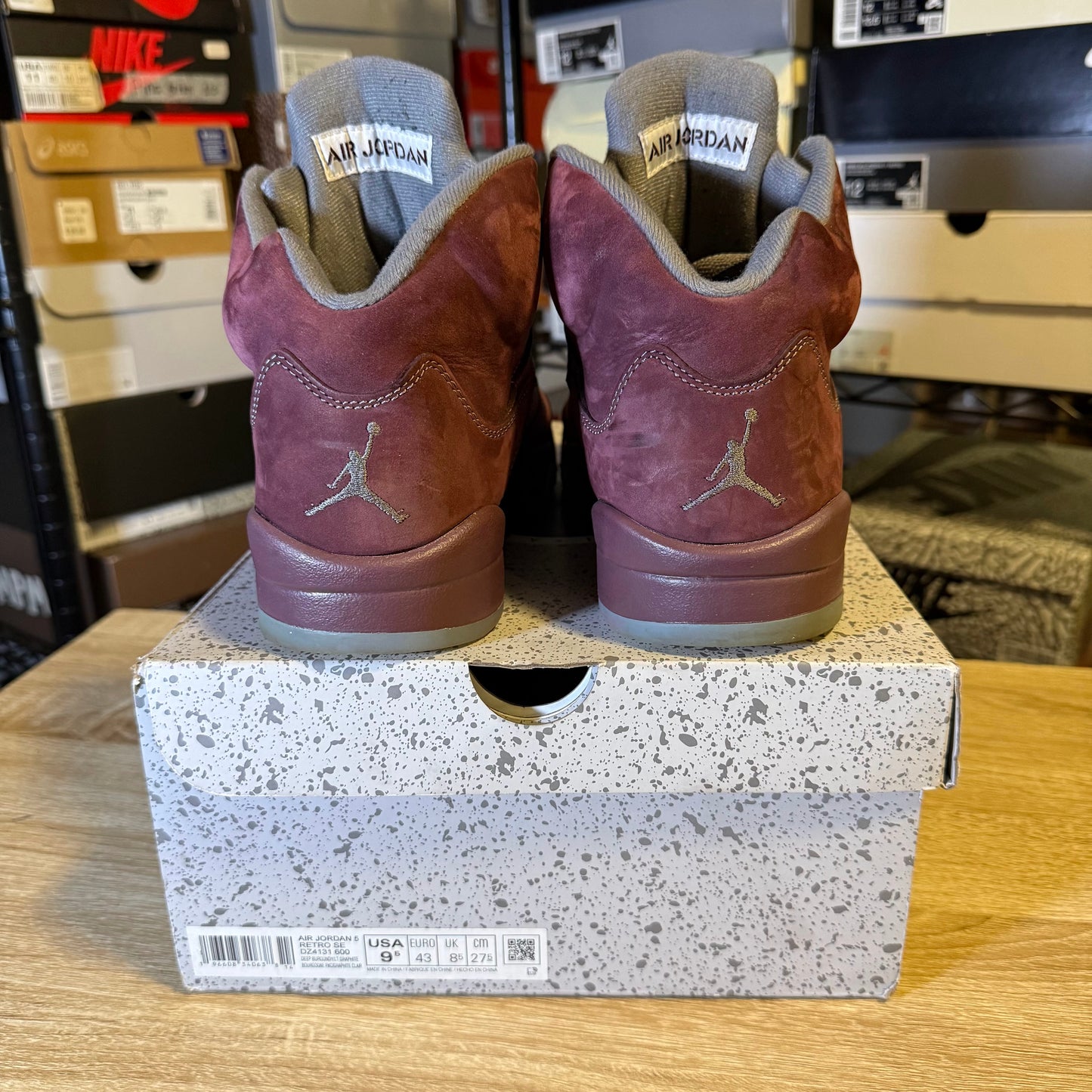 Size 9.5 - AJ 5 Burgandy