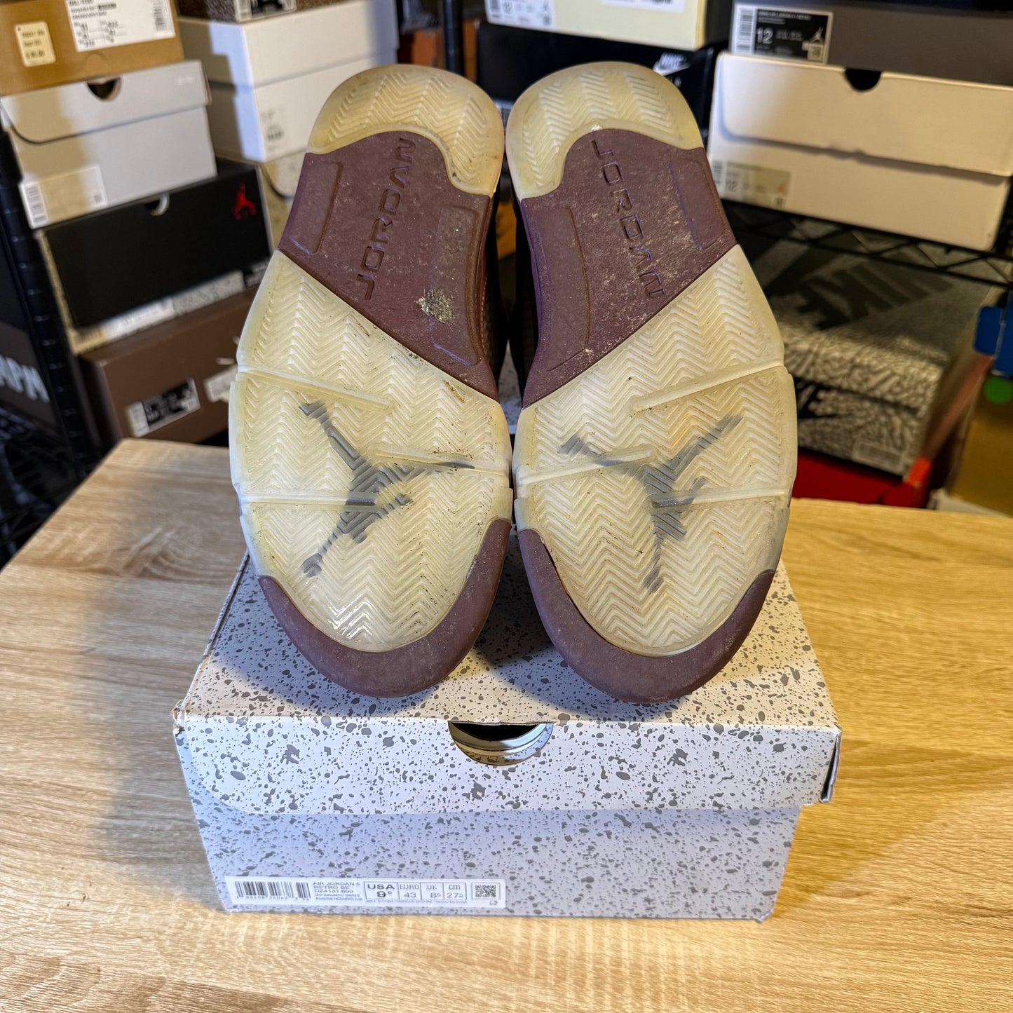 Size 9.5 - AJ 5 Burgandy