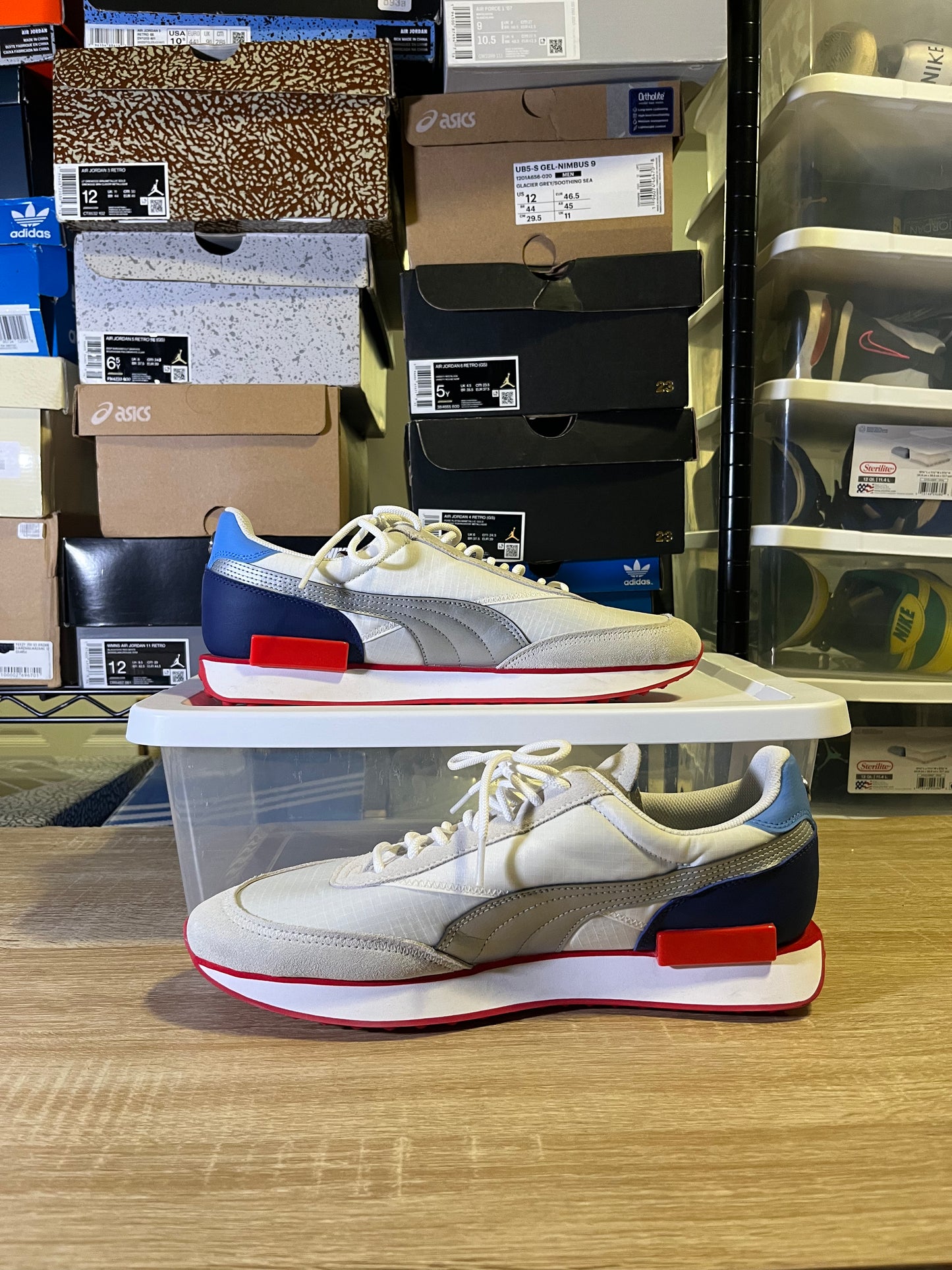 Size 12 - BMW Motorsport x Puma Future Rider White High Risk Red