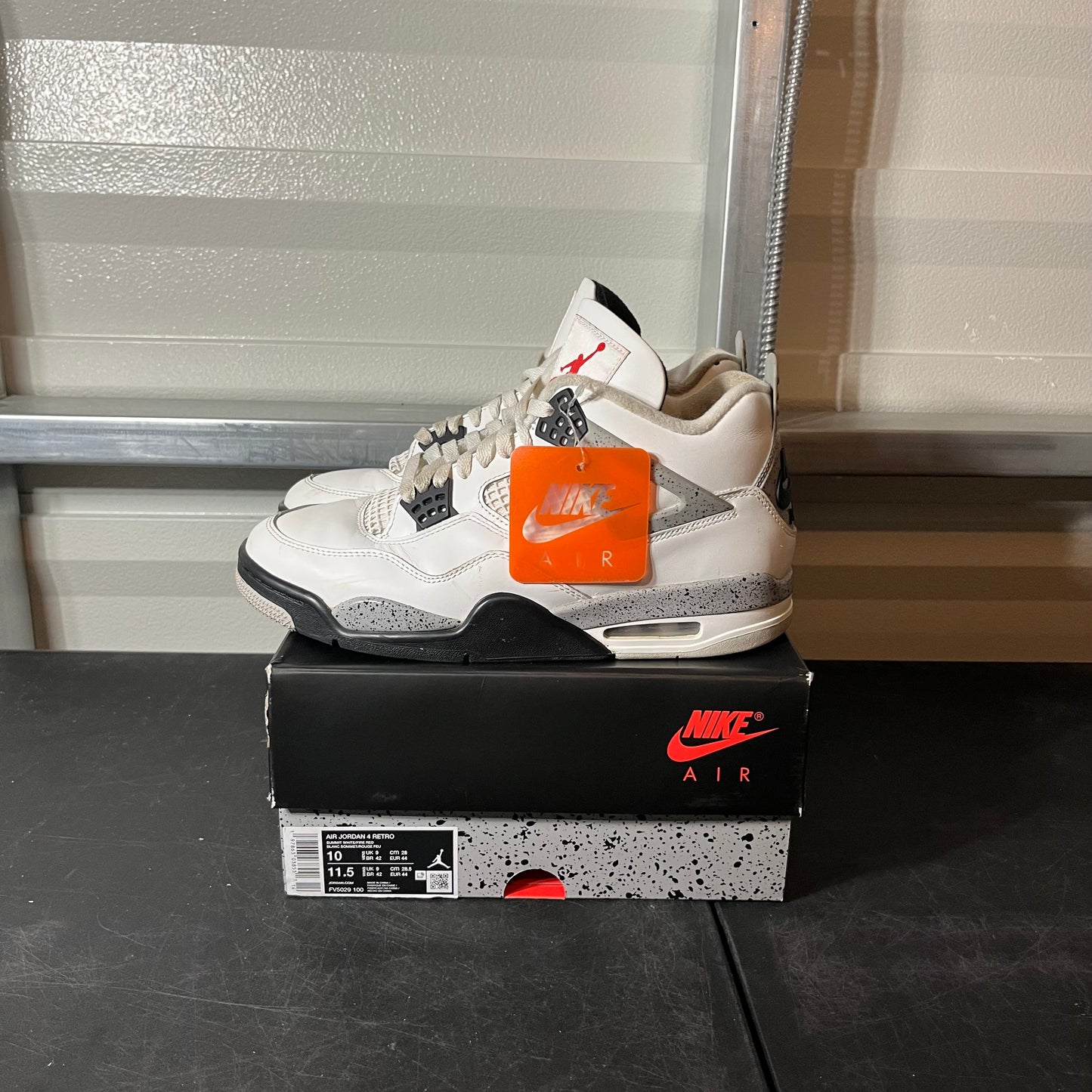 Size 10 - AJ 4 White Cement