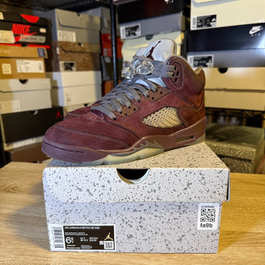 Size 6.5 - AJ 5 Burgundy