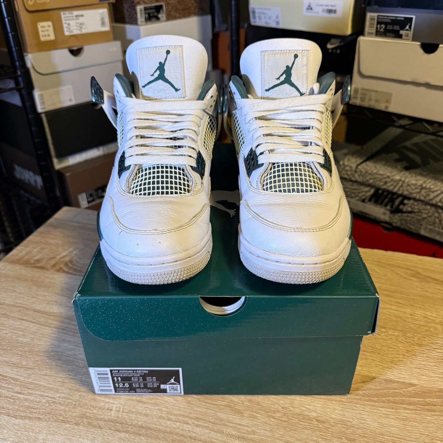 Size 11 - AJ 4 Oxidized Green