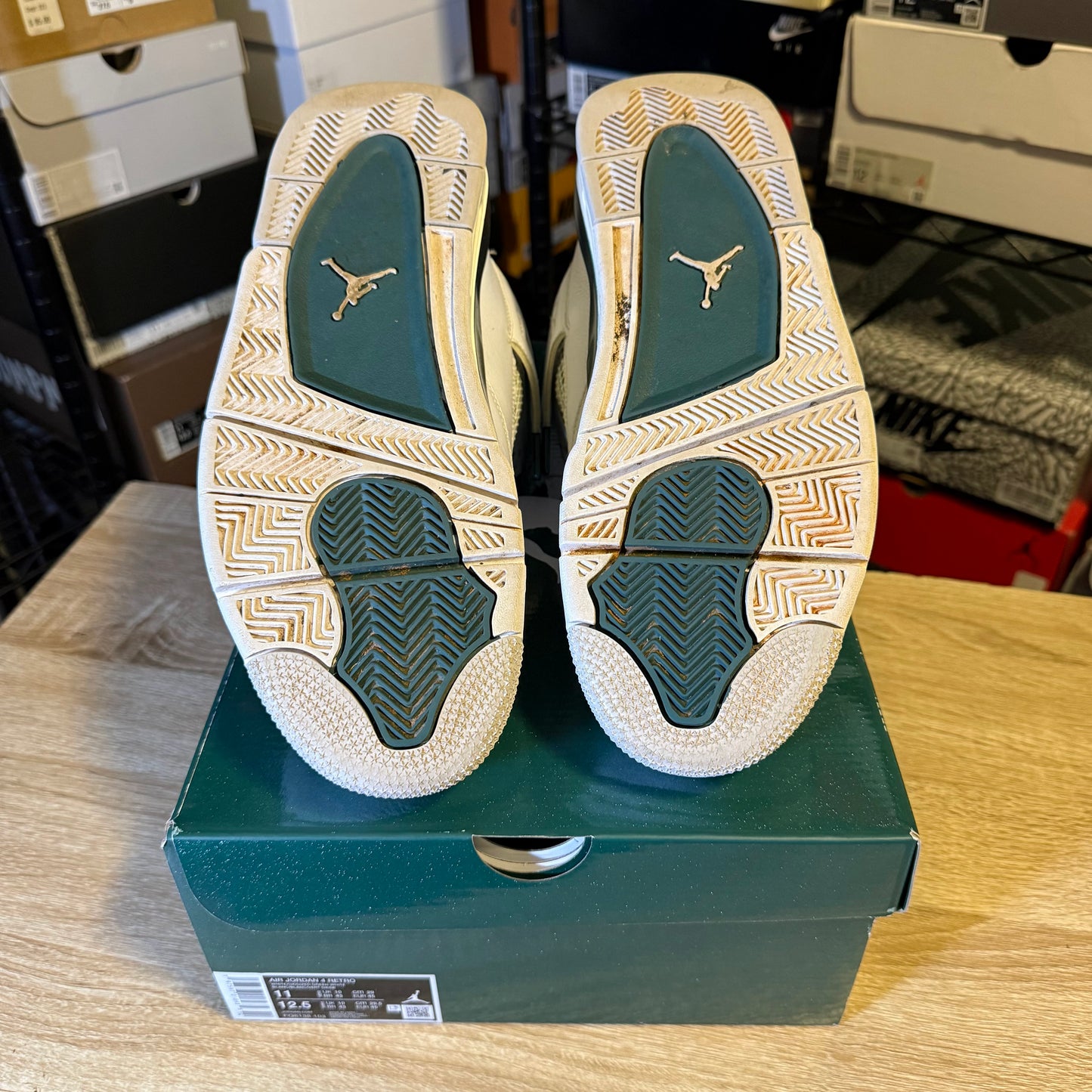 Size 11 - AJ 4 Oxidized Green