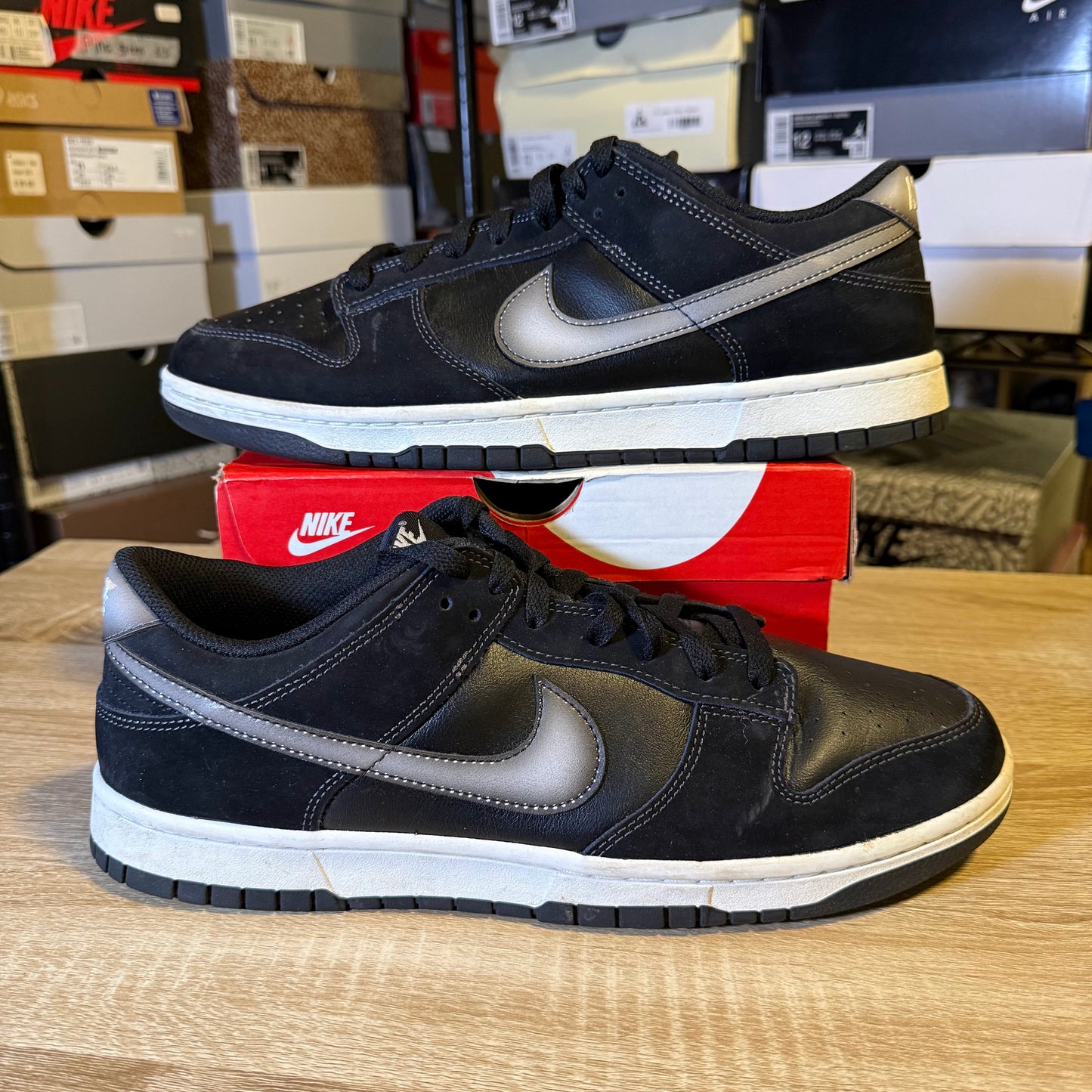 Size 11.5 - Nike Dunk Low Airbrush - Black
