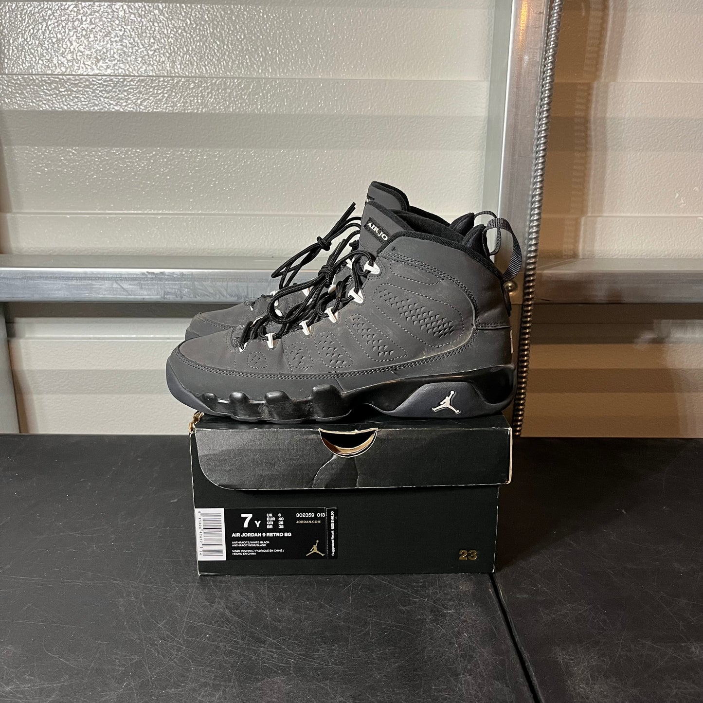 Size 7- AJ 9 Anthracite