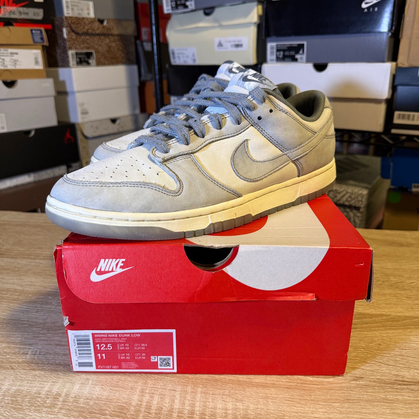 Size 11 M- Nike Dunk Low Cool Grey
