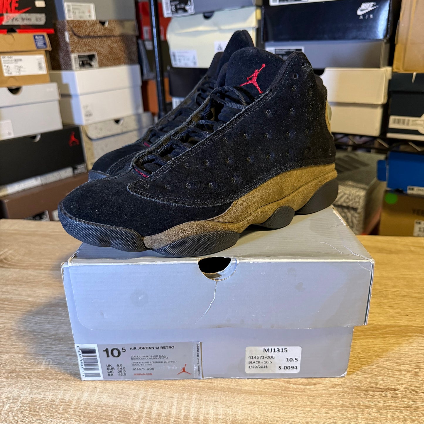 Size 10.5 - AJ 13 Olive