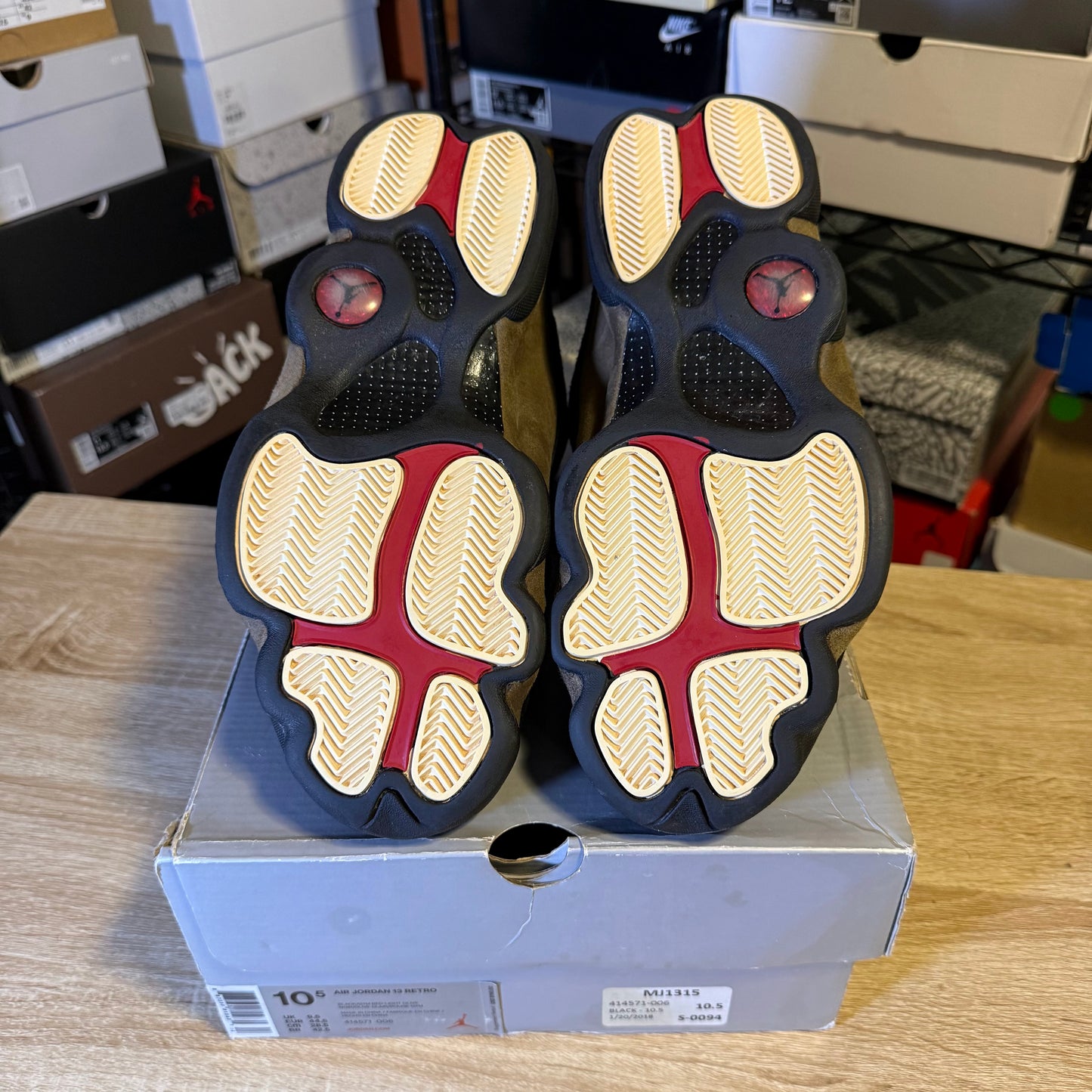 Size 10.5 - AJ 13 Olive