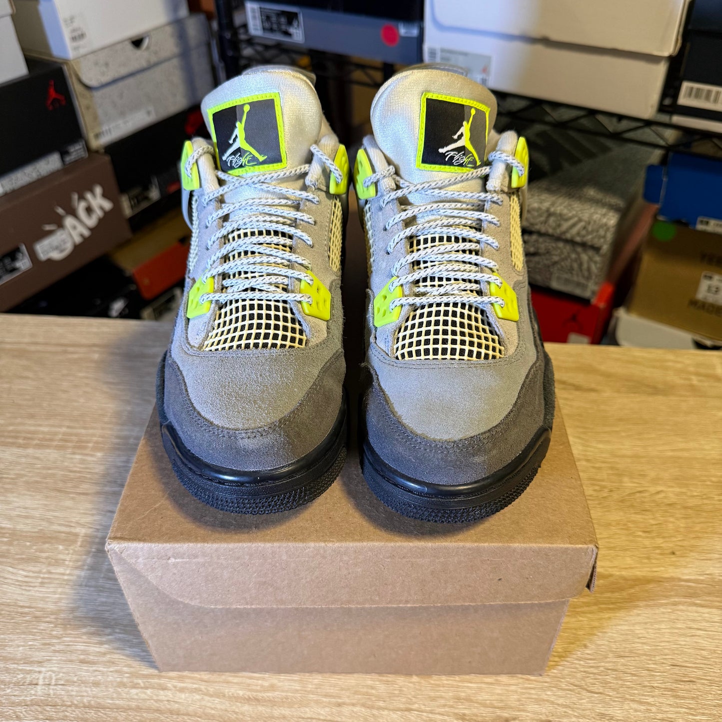 Size 7Y – AJ 4 Neon
