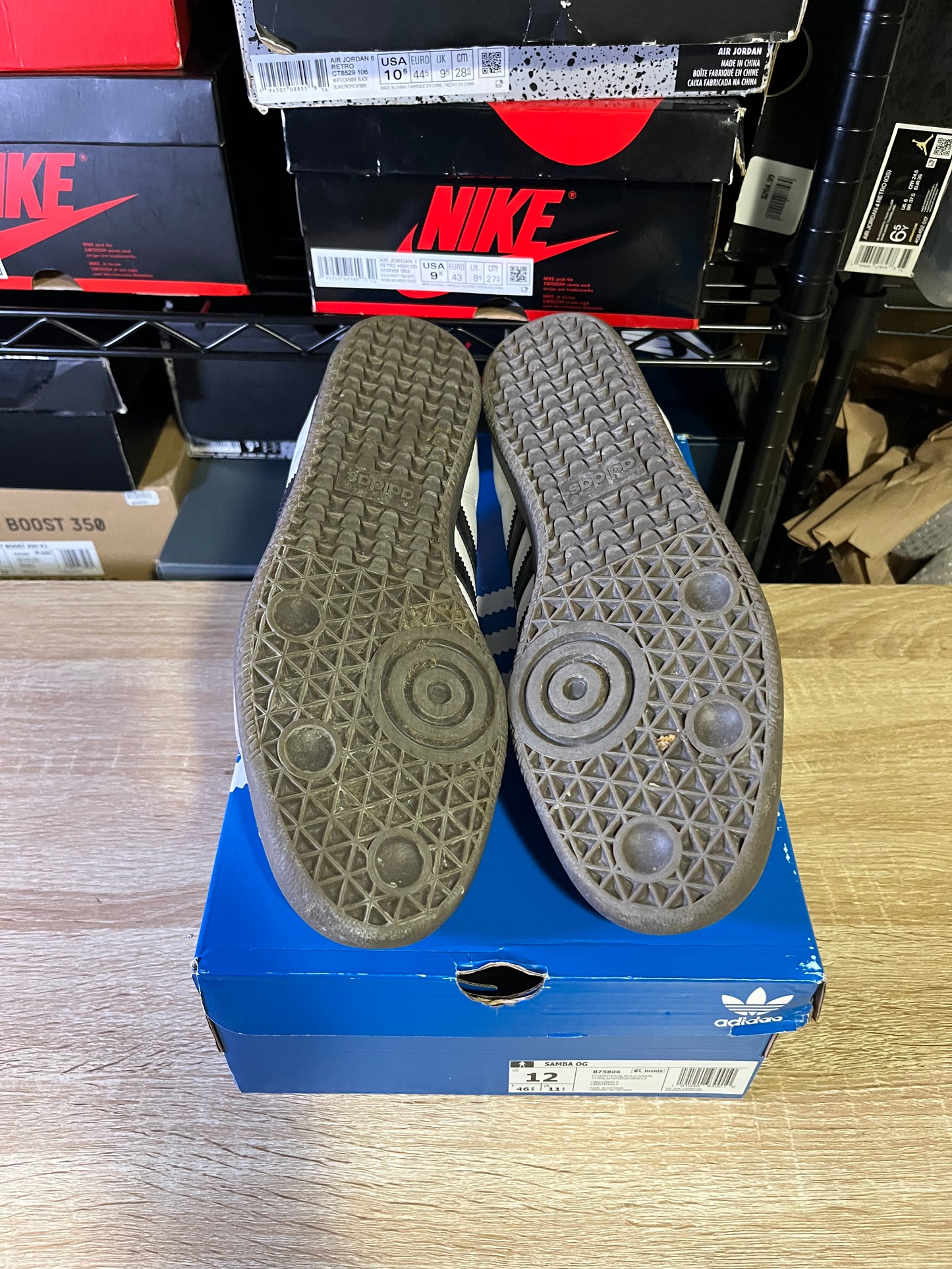 Size 12 - adidas Samba OG Low White Black Gum