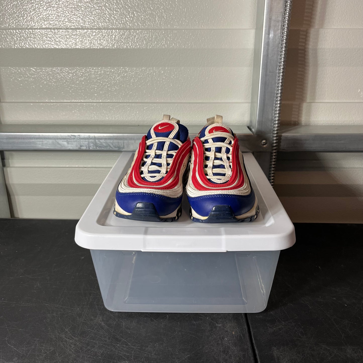 Size 5Y - Air Max 97 White/Blue/Red