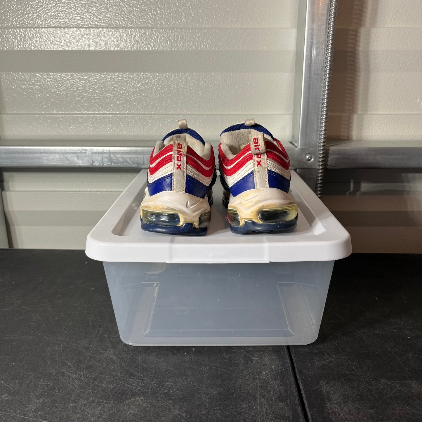 Size 5Y - Air Max 97 White/Blue/Red