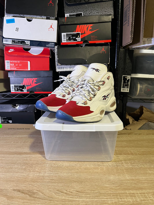 Size 11.5 - Reebok Question OG 2020 Mid Red Toe