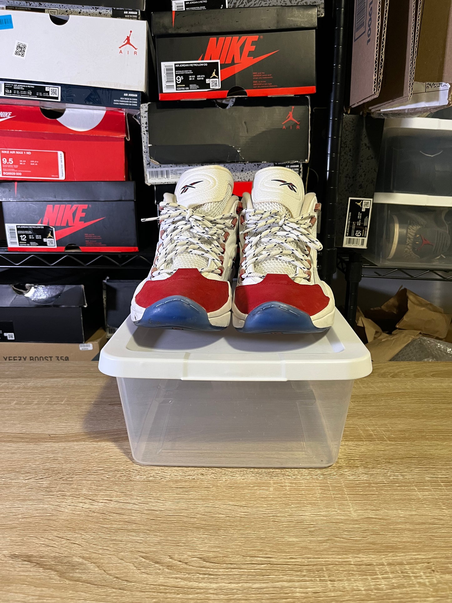 Size 11.5 - Reebok Question OG 2020 Mid Red Toe