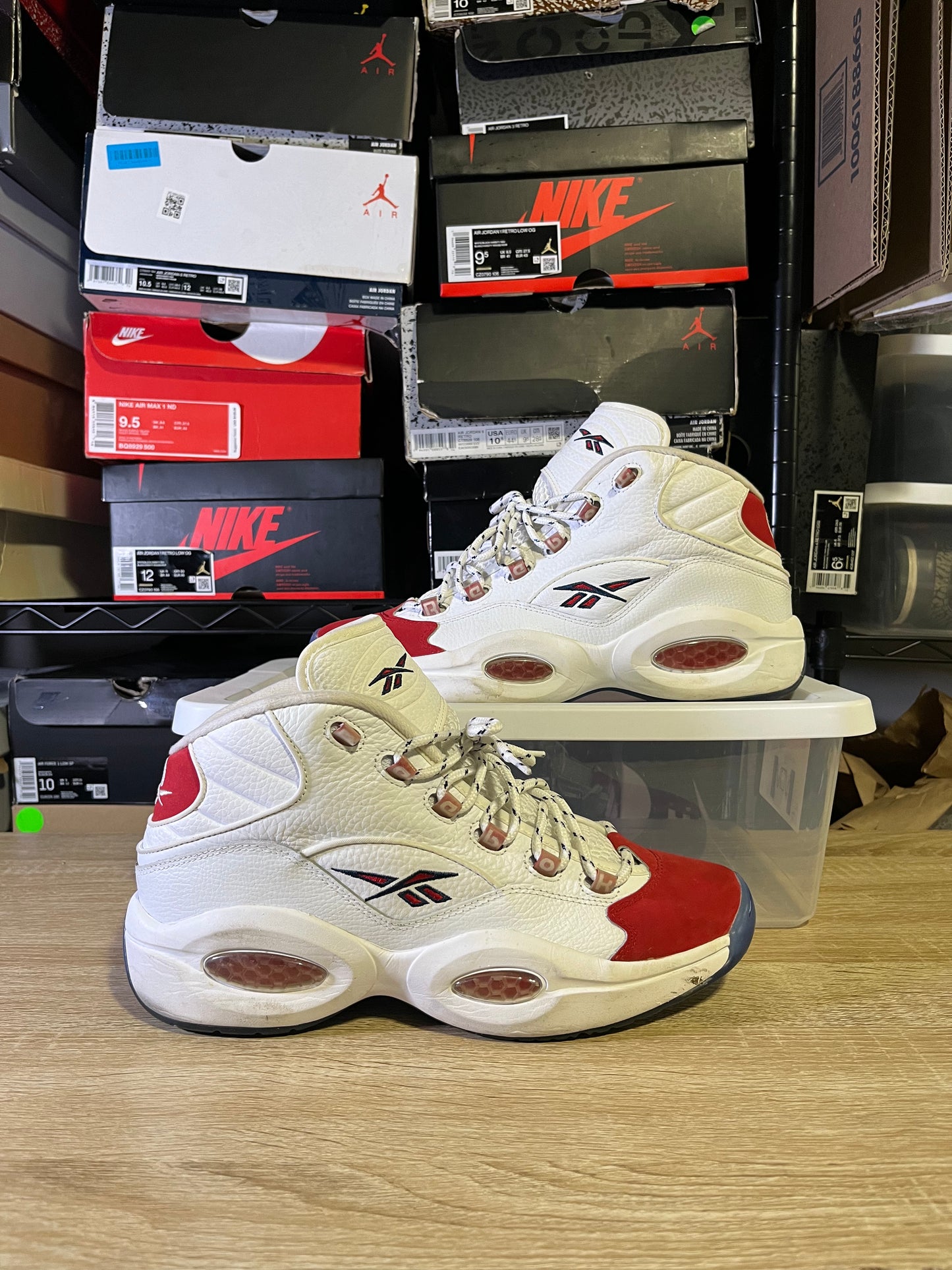 Size 11.5 - Reebok Question OG 2020 Mid Red Toe