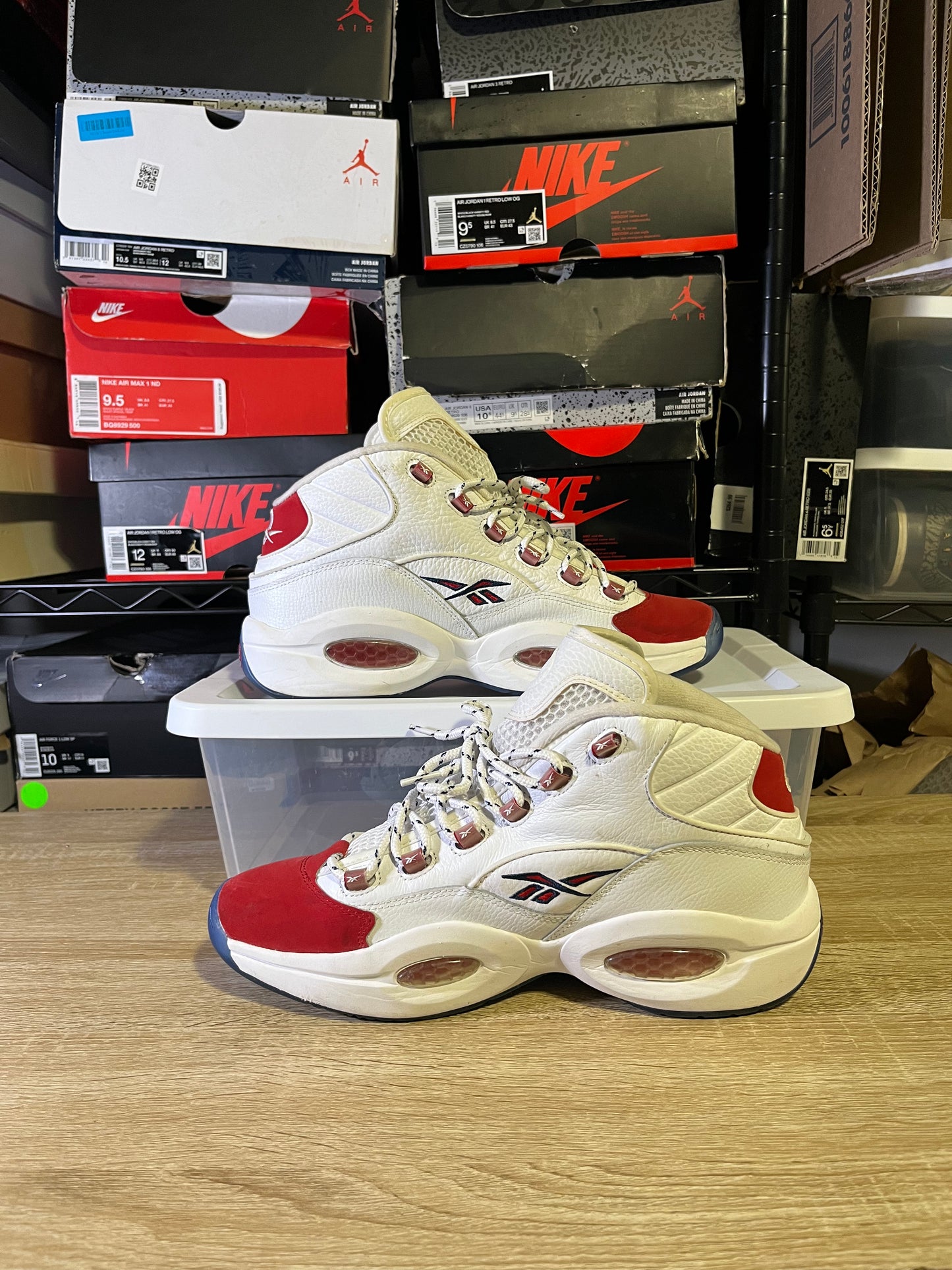 Size 11.5 - Reebok Question OG 2020 Mid Red Toe