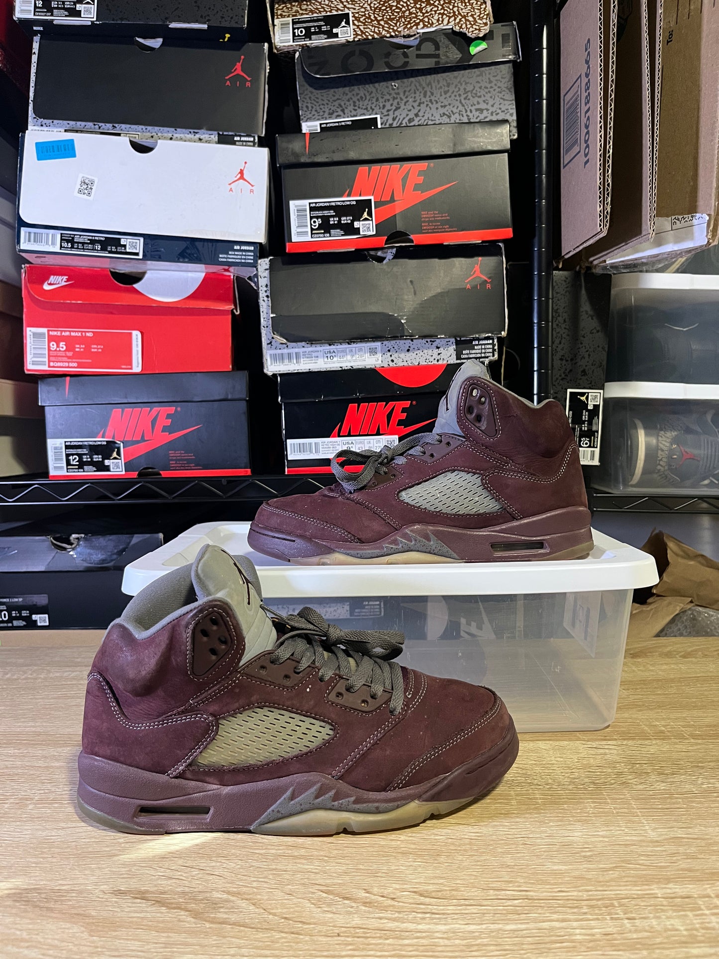 Size 8.5 – AJ 5 Burgundy