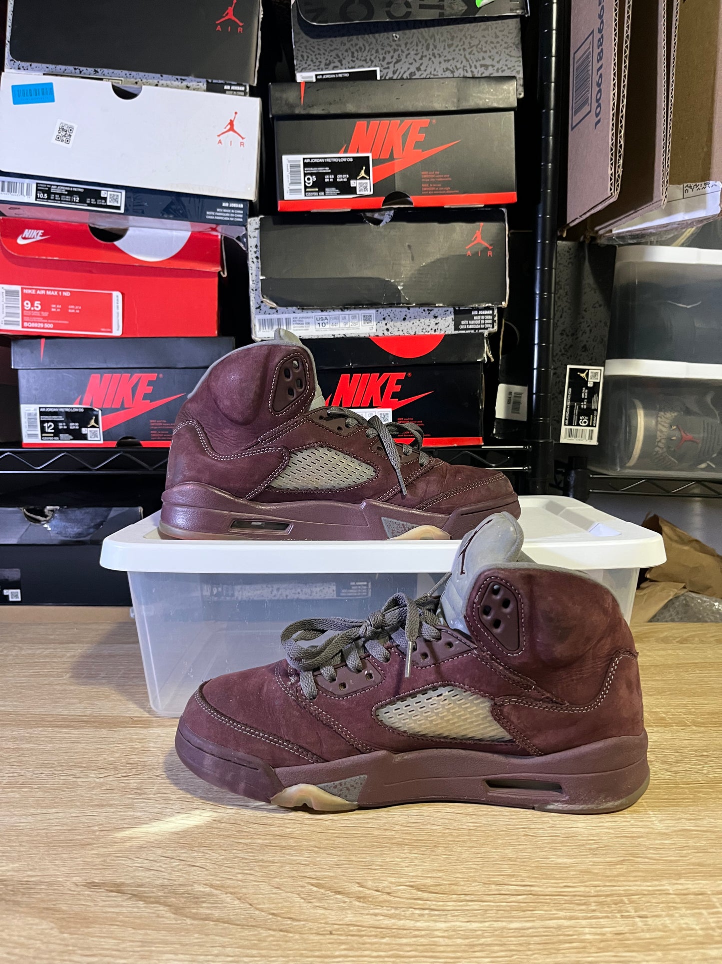 Size 8.5 – AJ 5 Burgundy