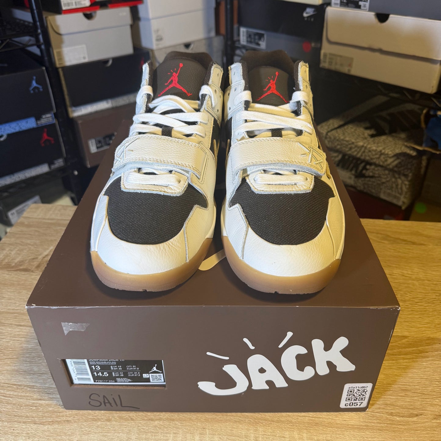 Size 13 - Travis Scott x Air Jordan Jordan Jumpman Jack TR Sail
