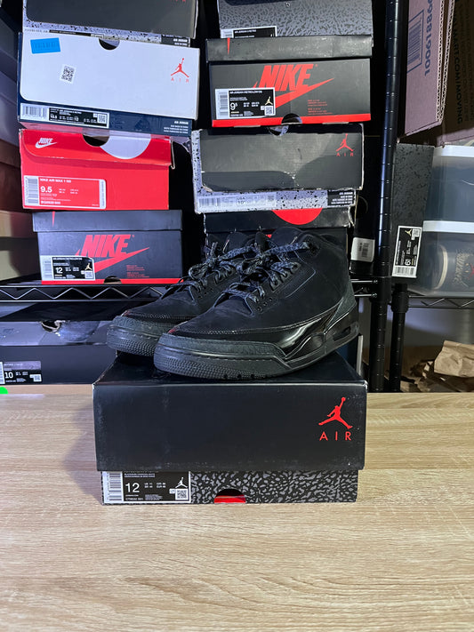 Size 12 – AJ 3 Black Cat