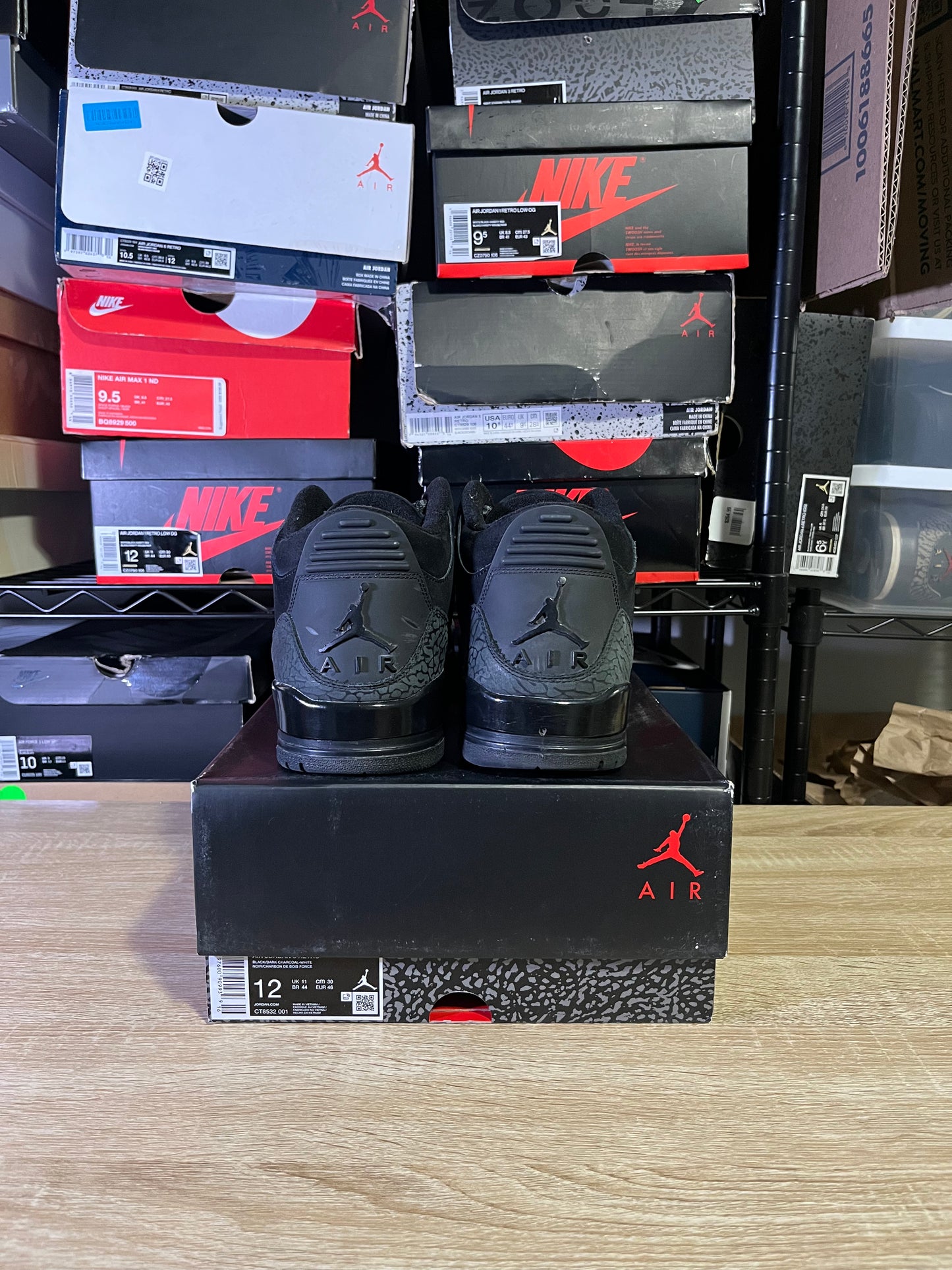 Size 12 – AJ 3 Black Cat