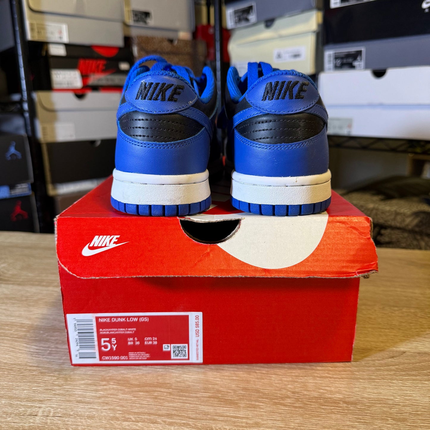 Size 5.5Y - Dunk Low Hyper Cobalt