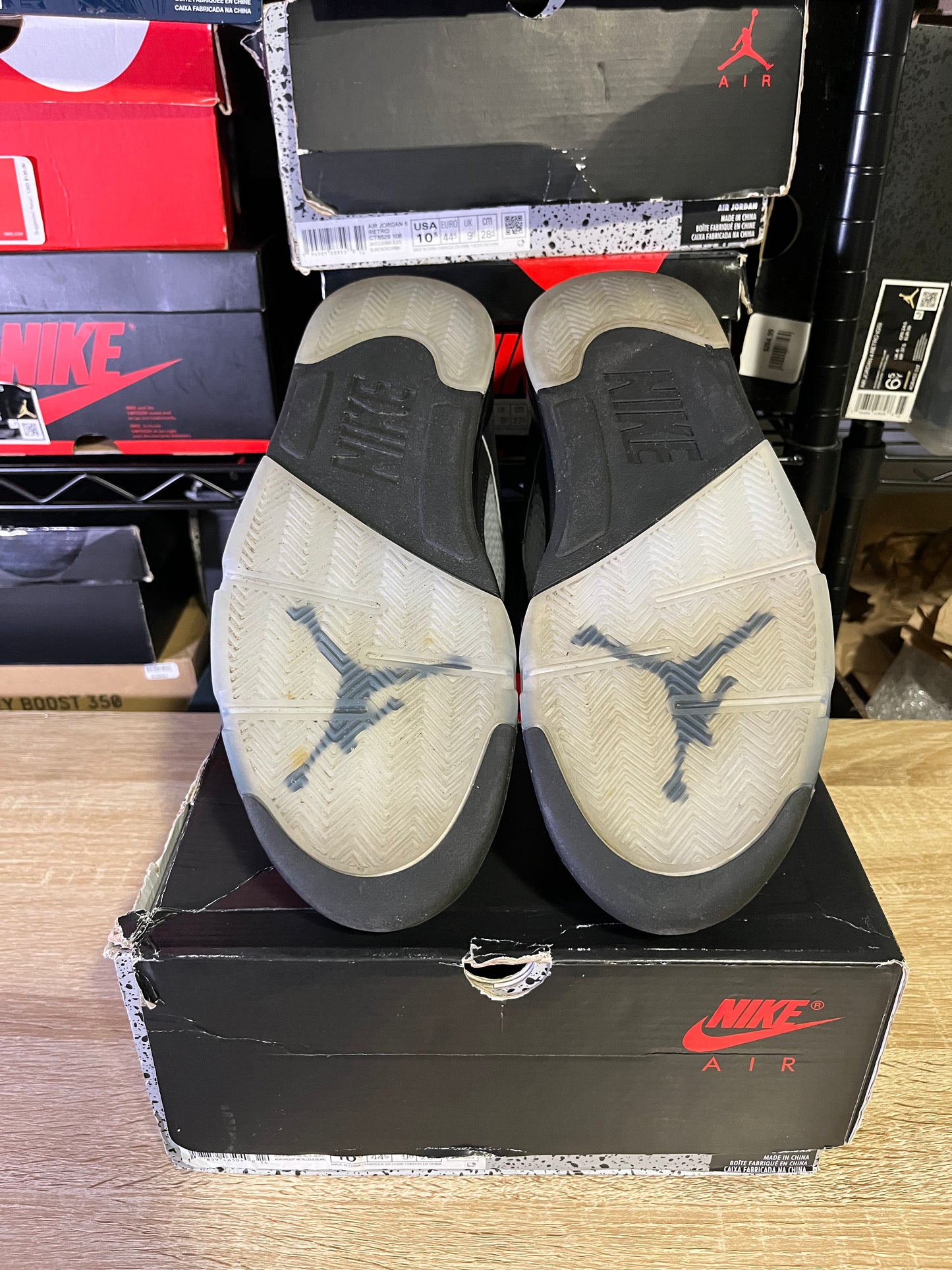 Size 10.5 – AJ 5 Reimagined Black Metallic