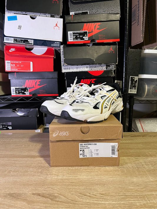 Size 12 - Asics Gel Kayano 5 OG Kith Exclusive White Saffron