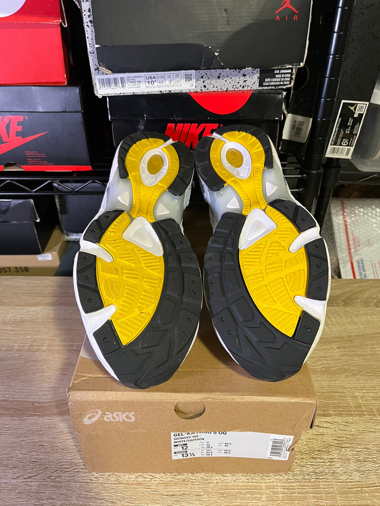 Size 12 - Asics Gel Kayano 5 OG Kith Exclusive White Saffron