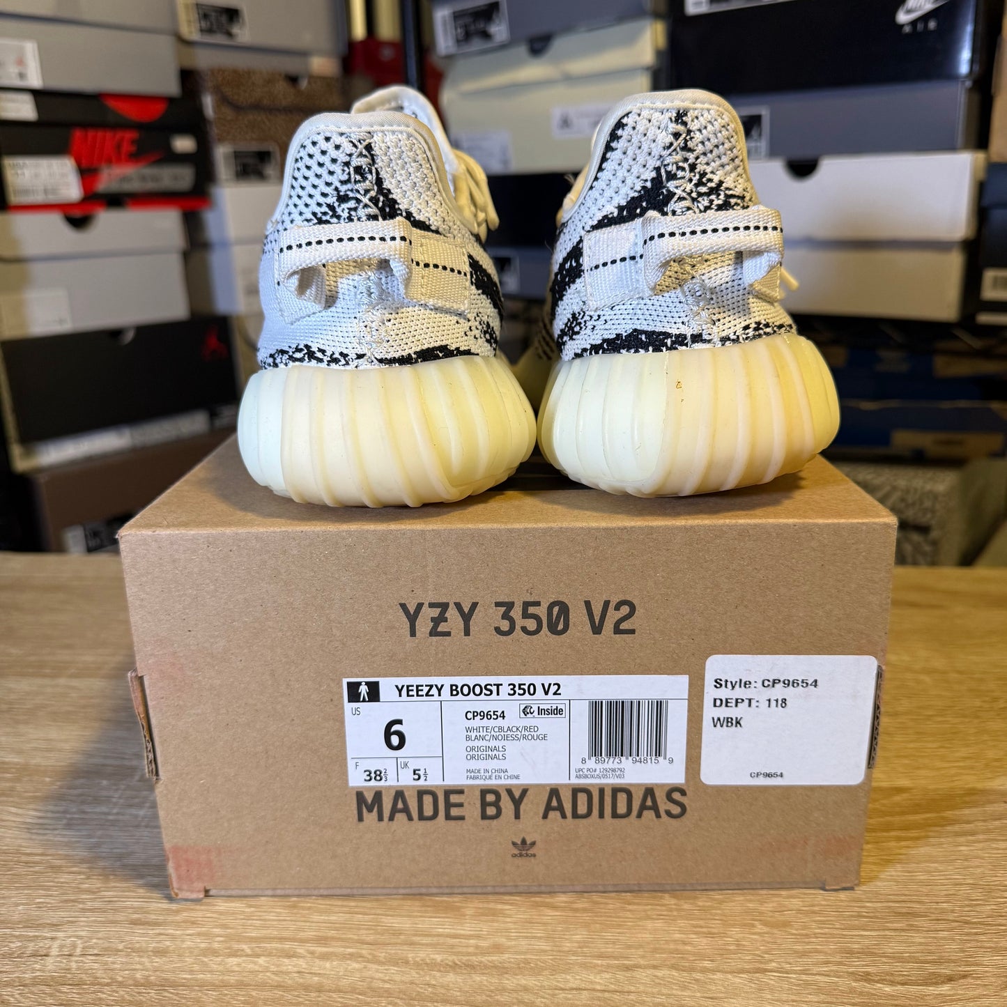 Size 6 – YZY 350 Zebra