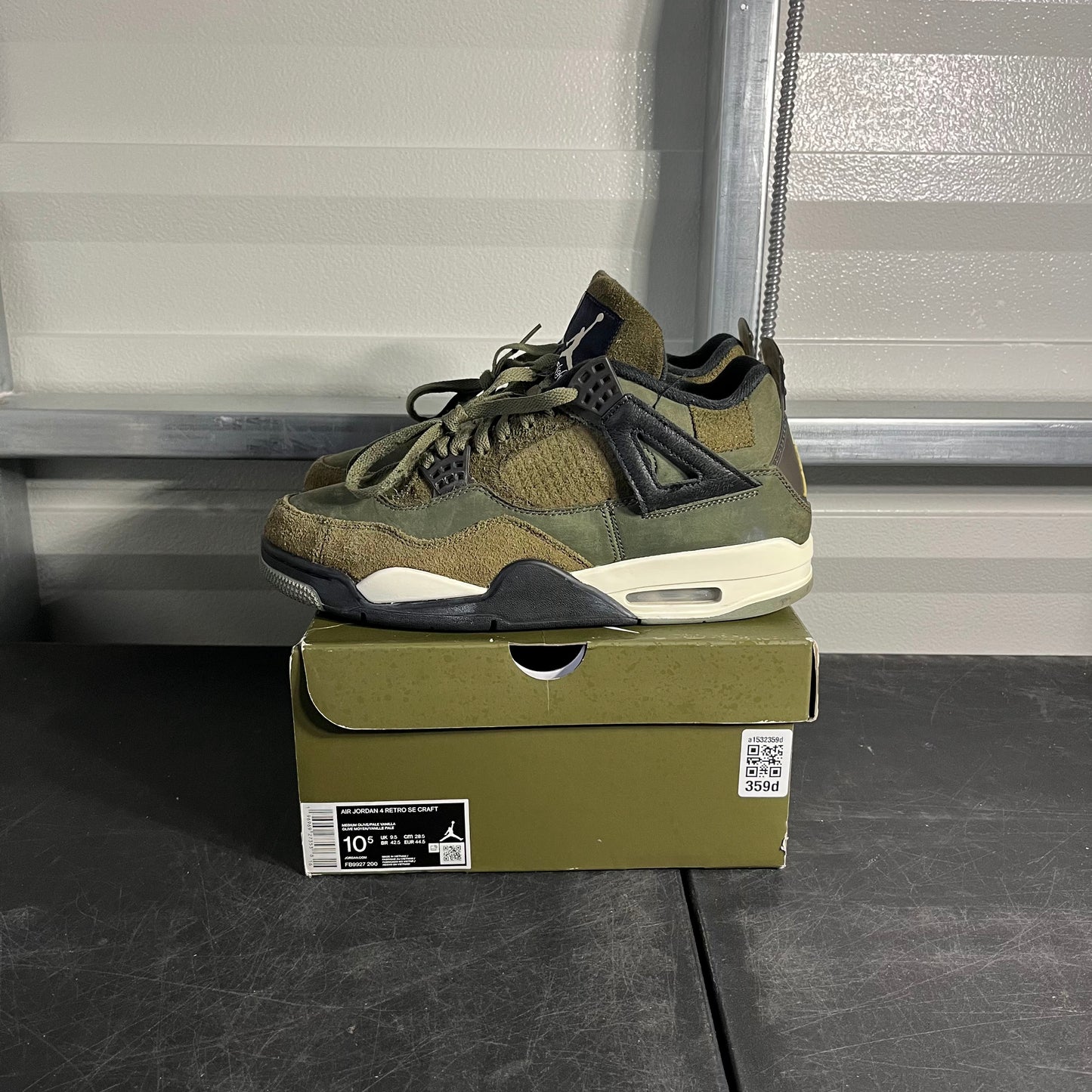 Size 10.5 - AJ 4 Craft Olive