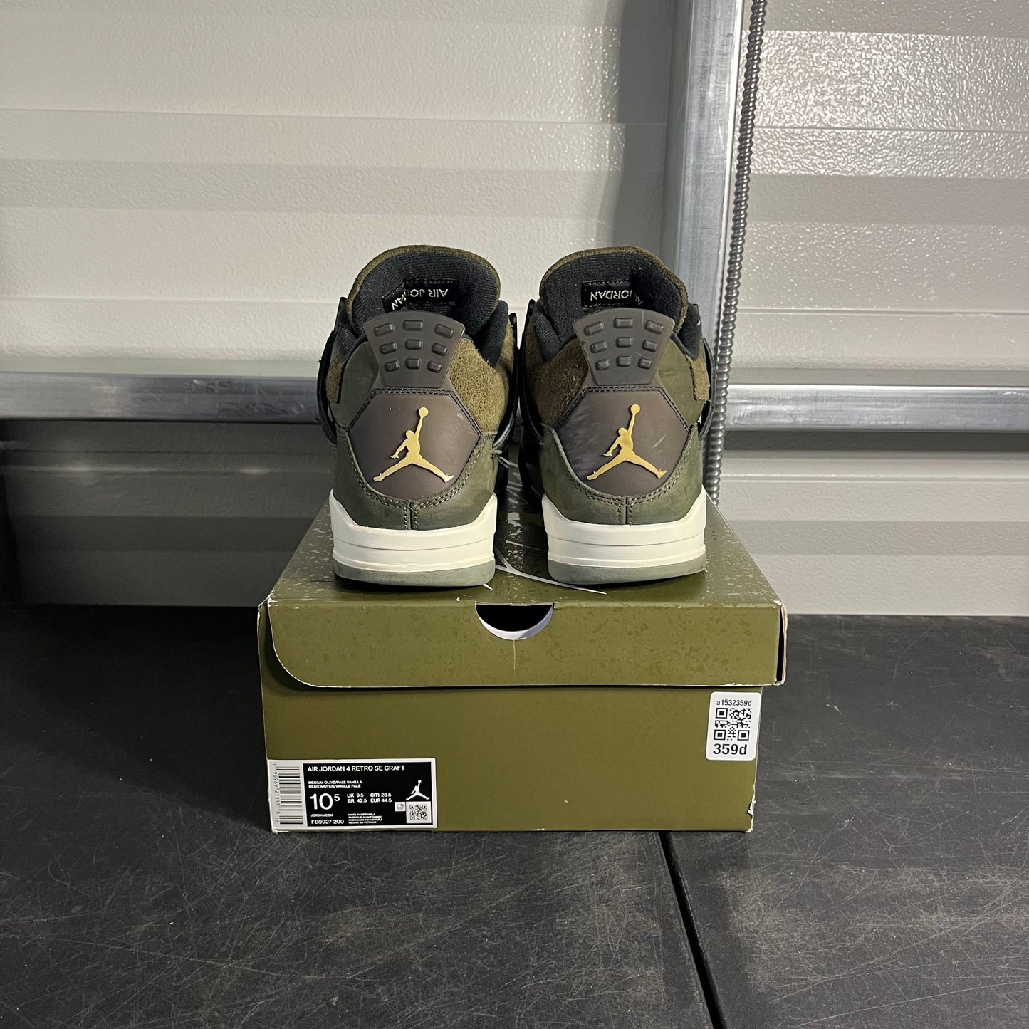 Size 10.5 - AJ 4 Craft Olive