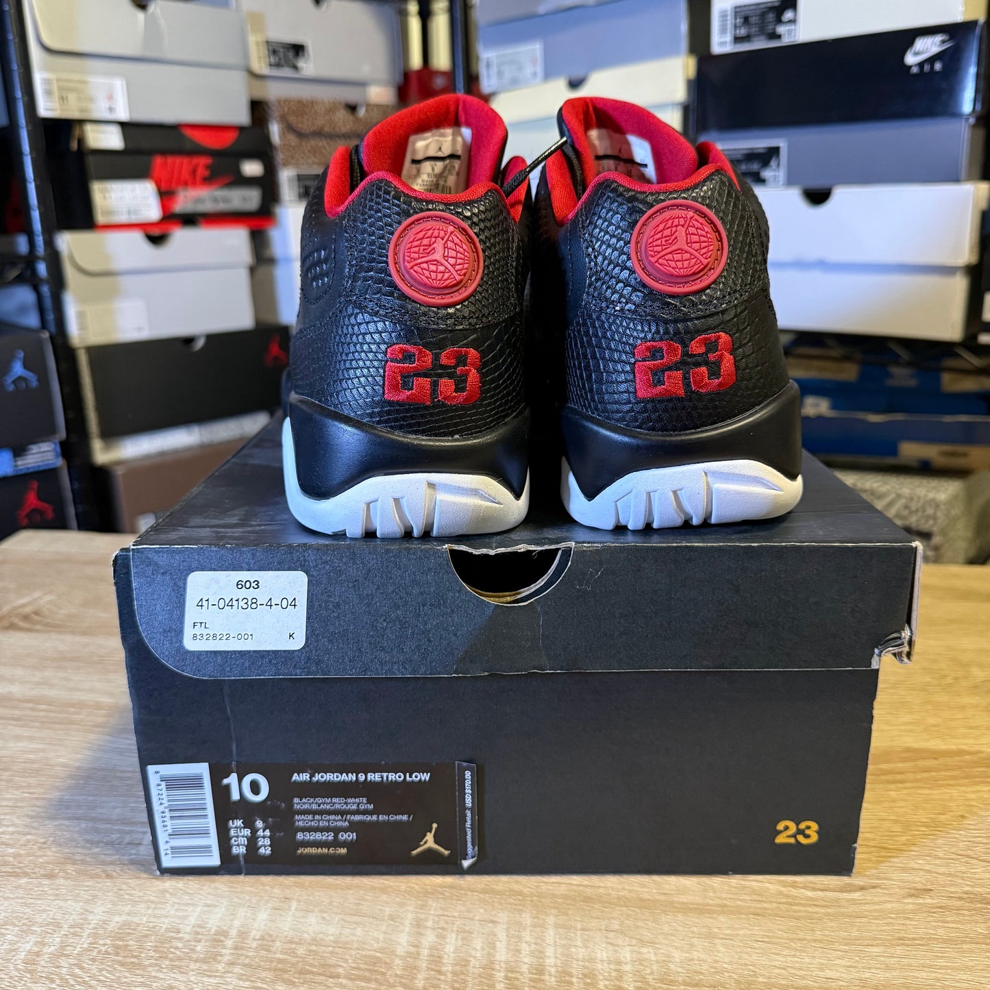 Size 10 – AJ 9 Low Snakeskin