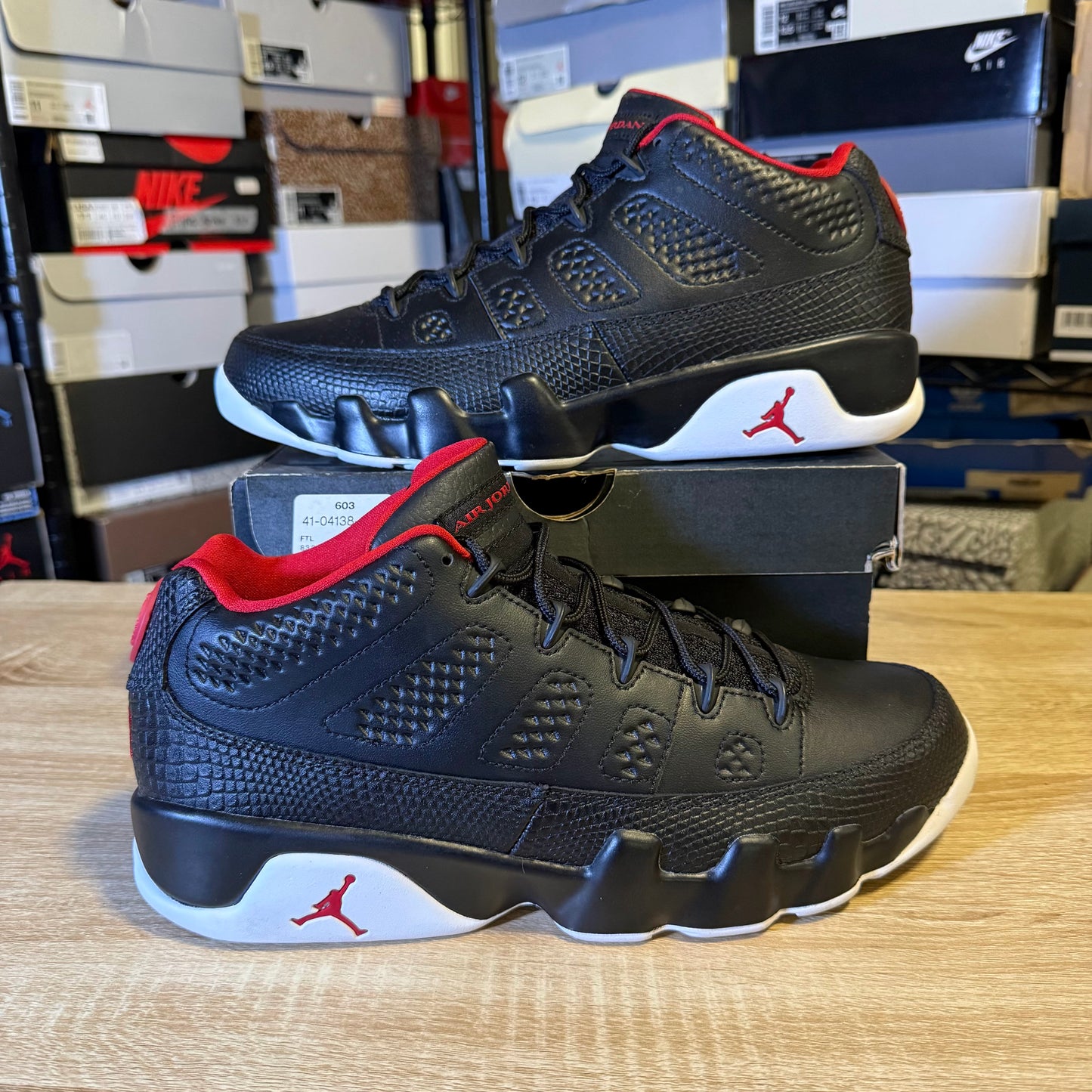 Size 10 – AJ 9 Low Snakeskin