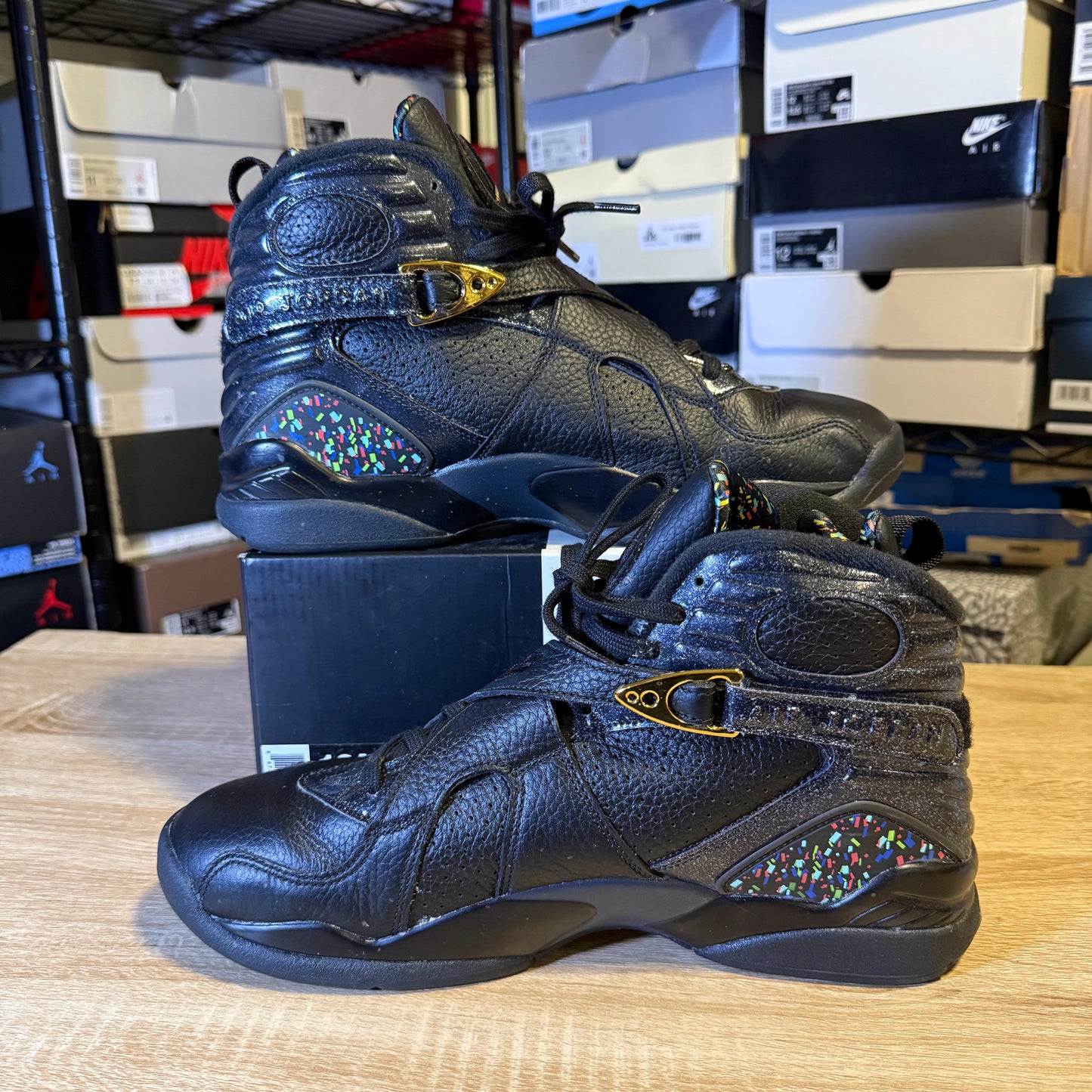 Size 10.5 – AJ 8 Confetti Black