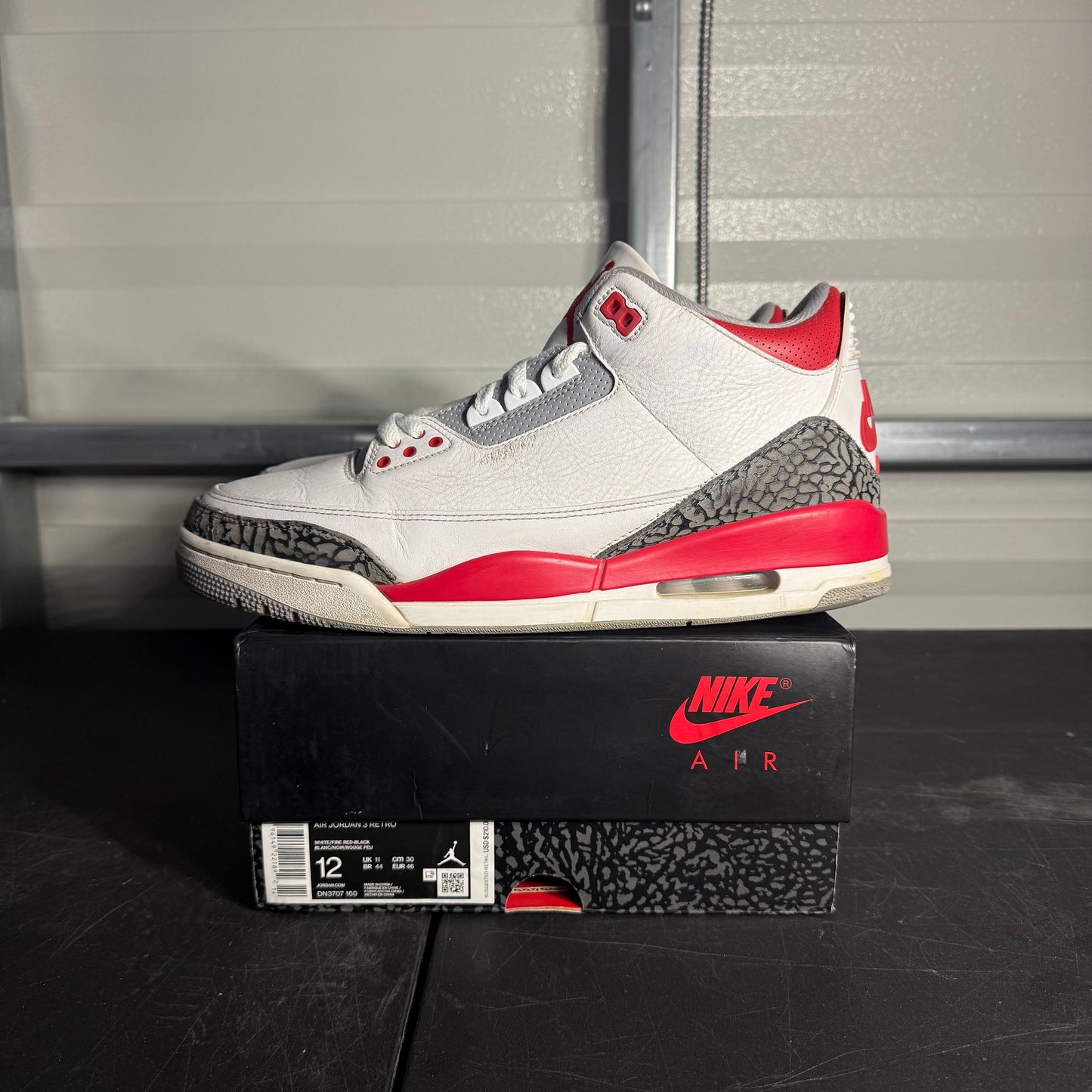 Size 12 - AJ 3 Fire Red