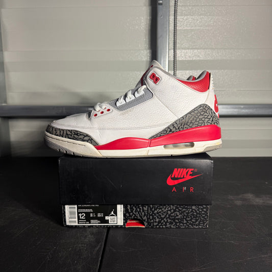 Size 12 - AJ 3 Fire Red